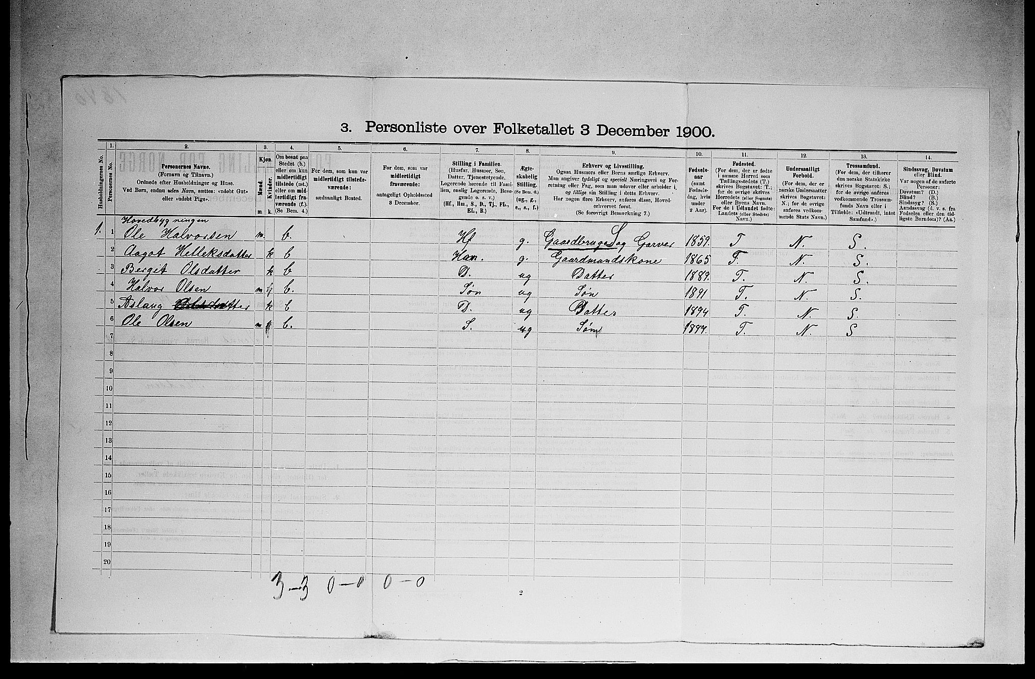 SAKO, 1900 census for Tinn, 1900, p. 763