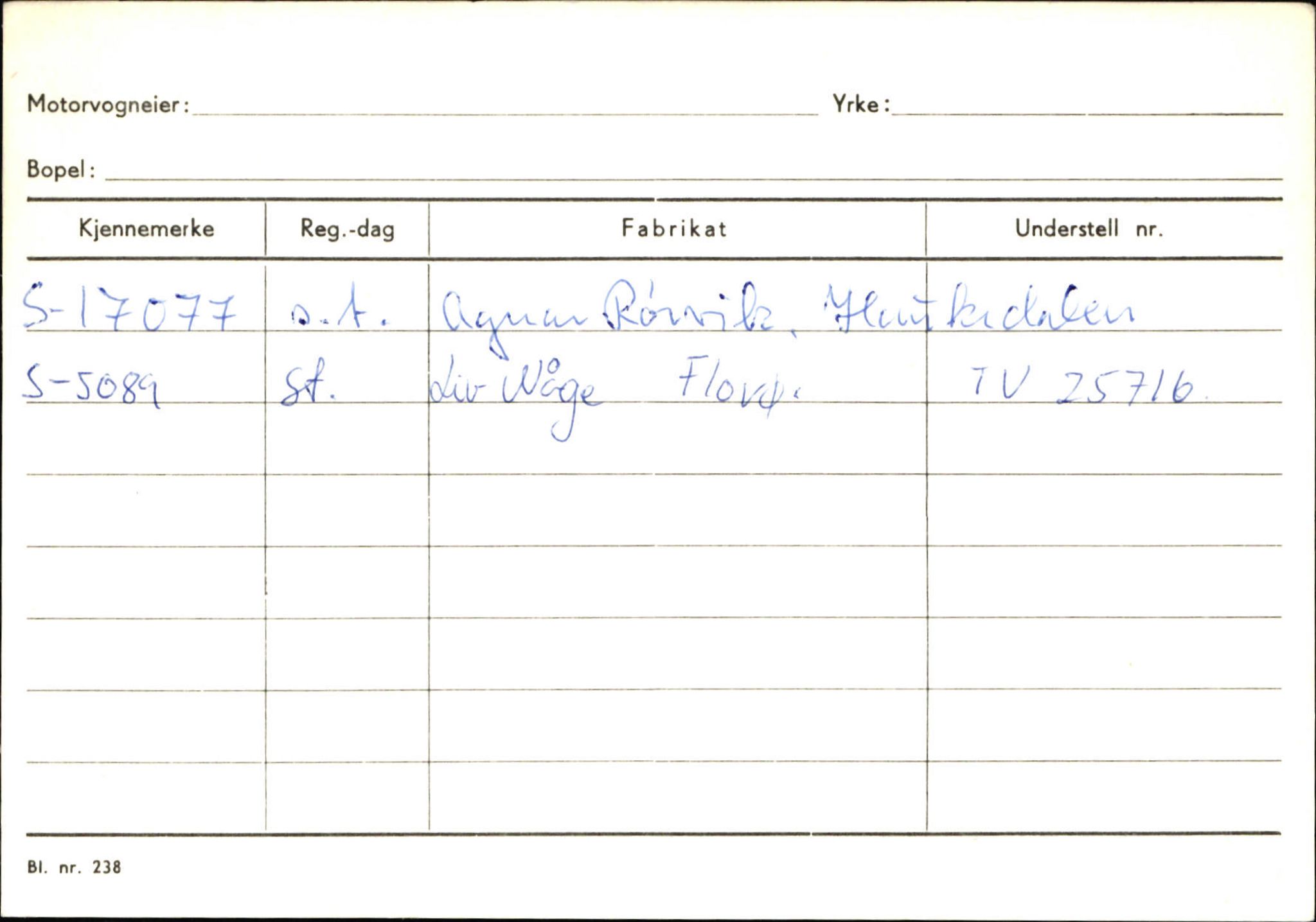 Statens vegvesen, Sogn og Fjordane vegkontor, AV/SAB-A-5301/4/F/L0132: Eigarregister Askvoll A-Å. Balestrand A-Å, 1945-1975, p. 236