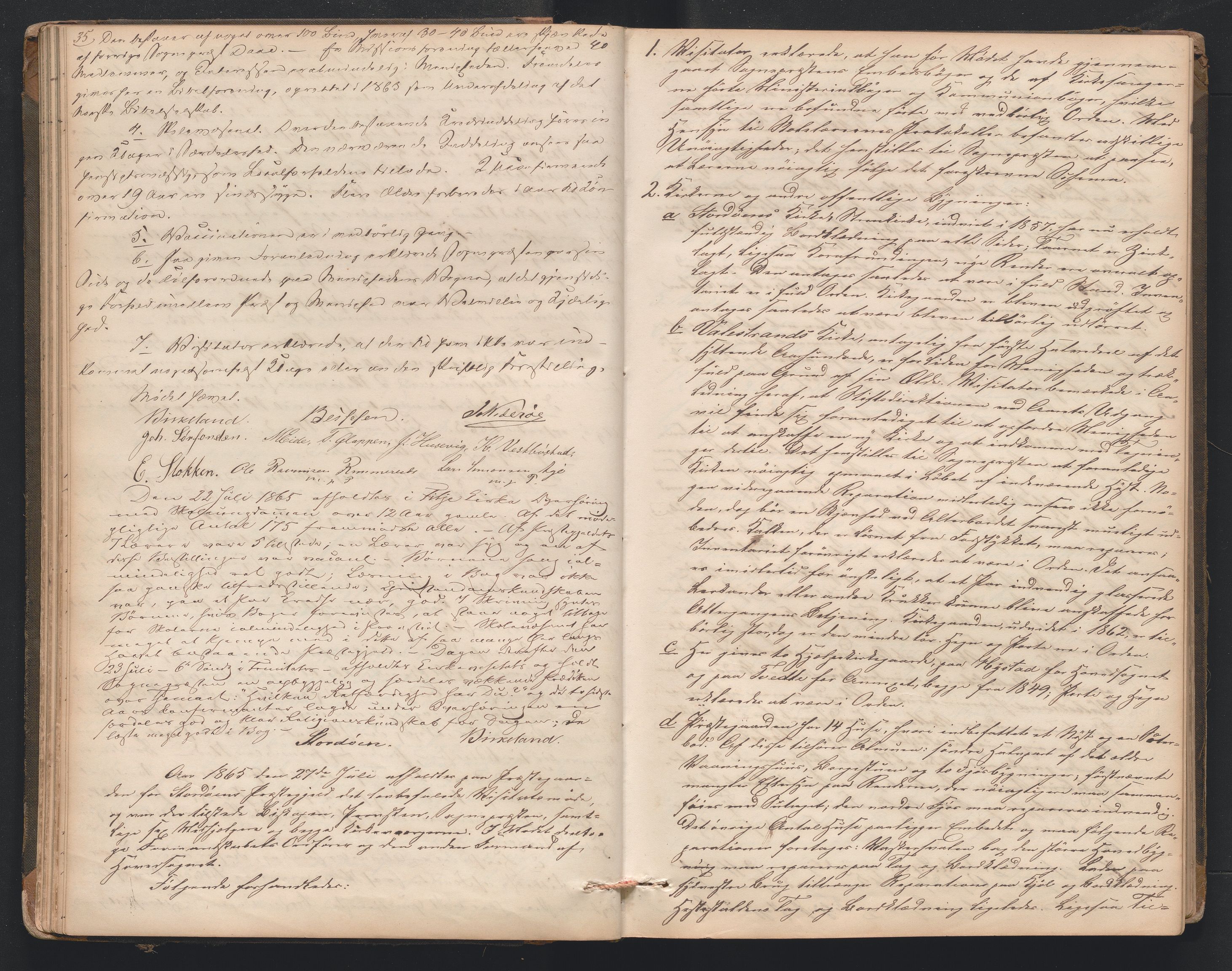 Nordre Sunnhordland prosti, AV/SAB-A-99912/F/L0001: Visitasprotokoll , 1860-1959, p. 35