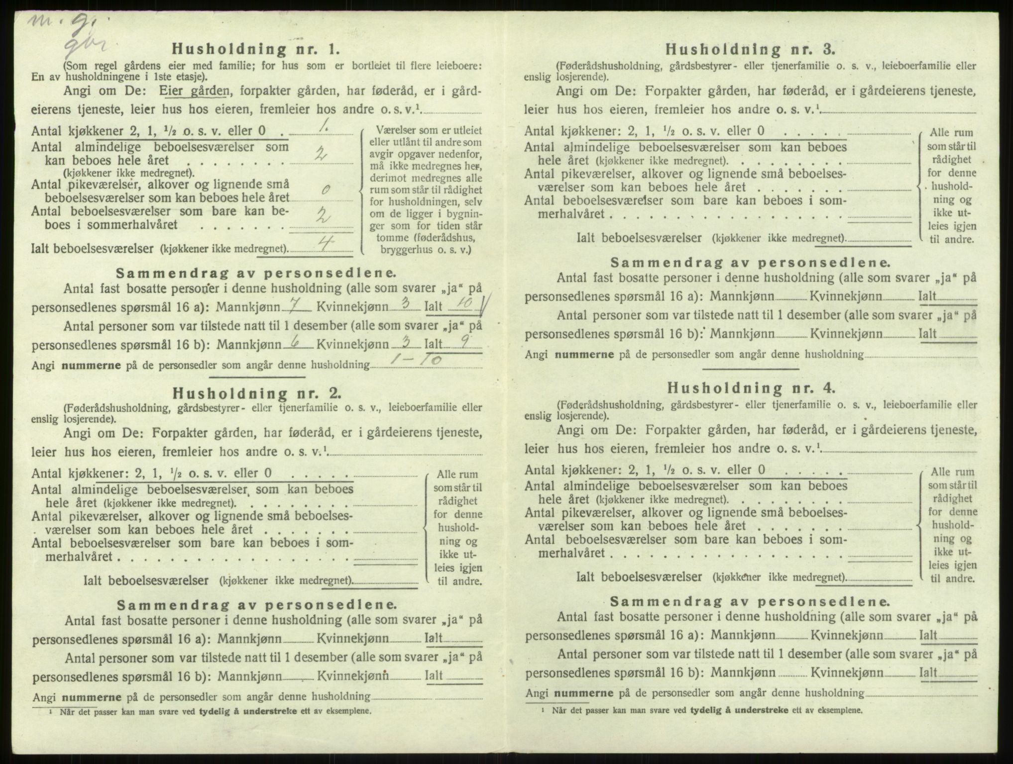 SAB, 1920 census for Åsane, 1920, p. 198