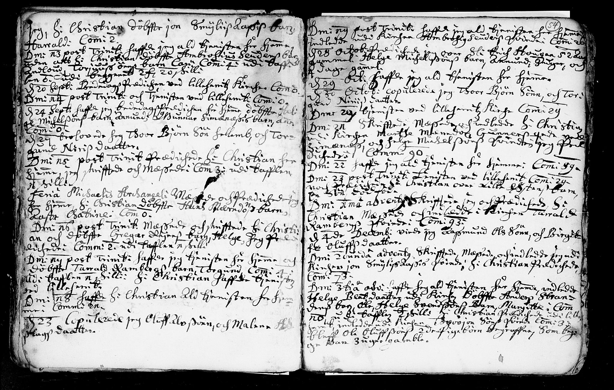 Heddal kirkebøker, SAKO/A-268/F/Fa/L0002: Parish register (official) no. I 2, 1699-1722, p. 54