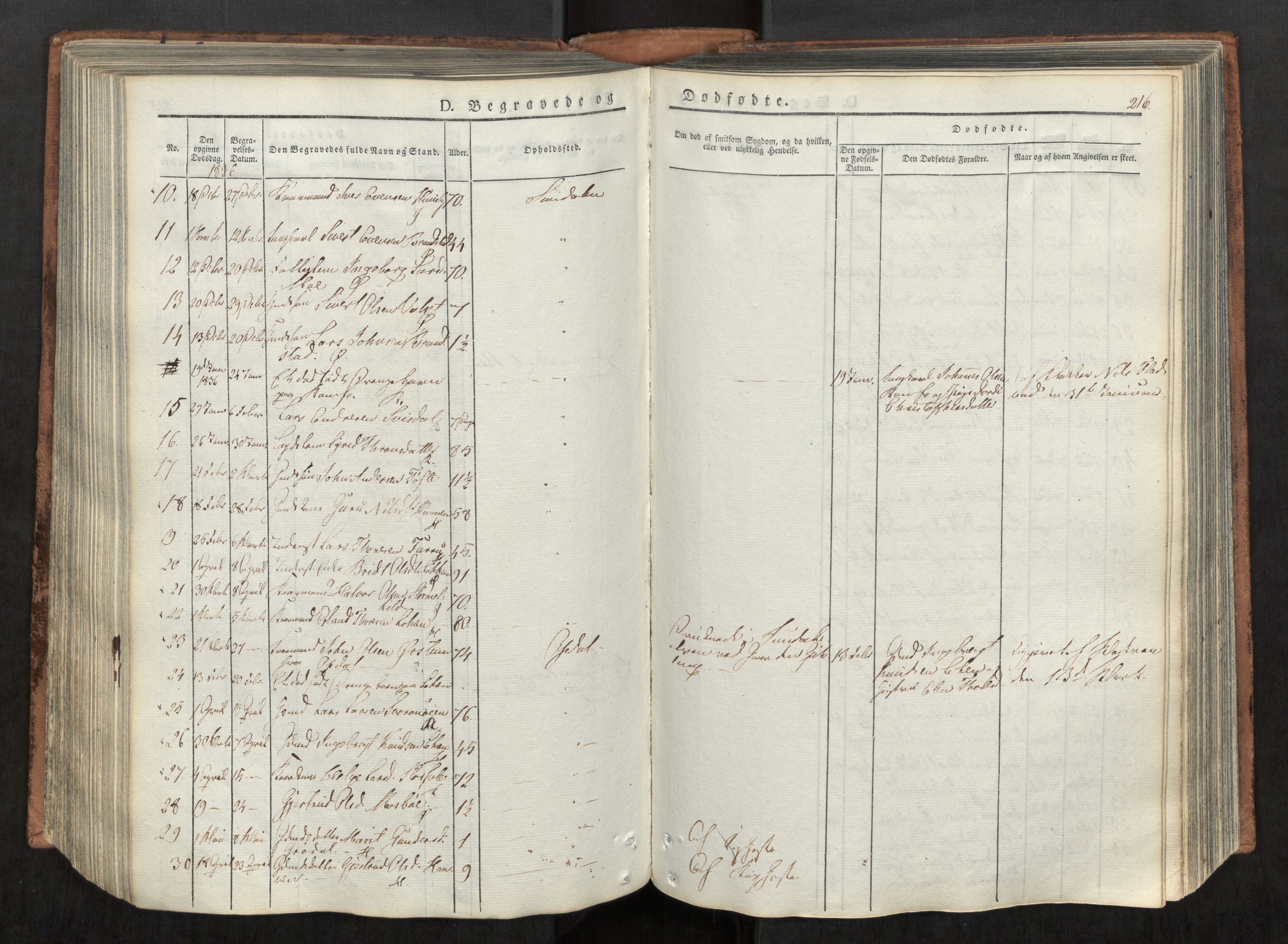 Ministerialprotokoller, klokkerbøker og fødselsregistre - Møre og Romsdal, AV/SAT-A-1454/590/L1012: Parish register (official) no. 590A04, 1832-1846, p. 216