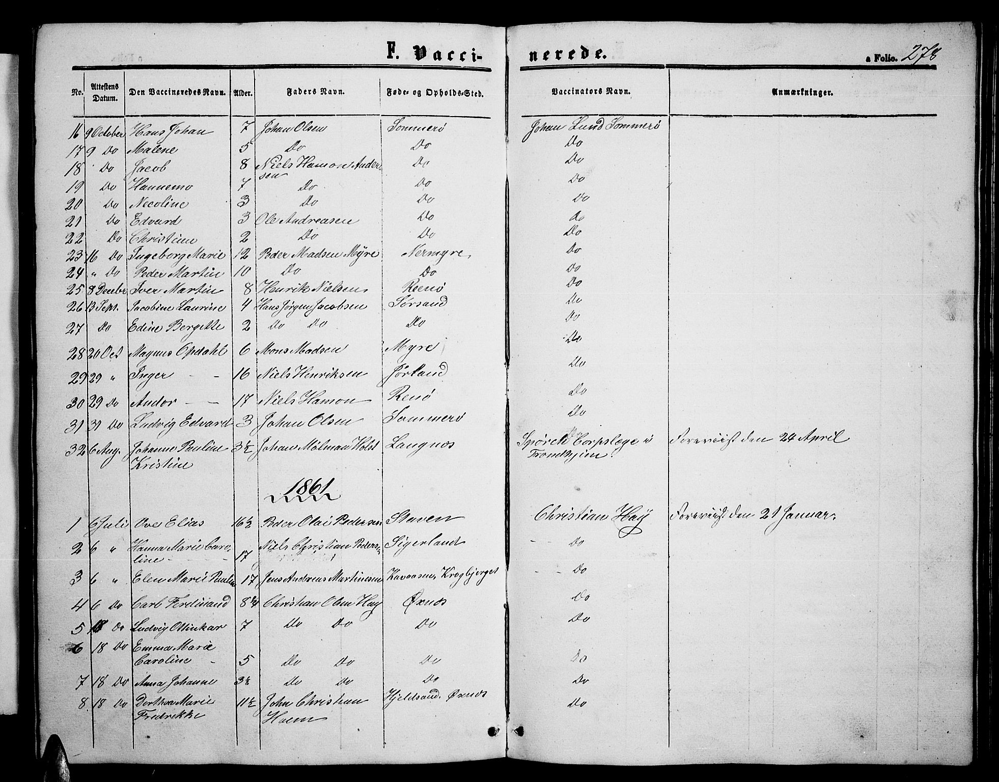 Ministerialprotokoller, klokkerbøker og fødselsregistre - Nordland, AV/SAT-A-1459/893/L1347: Parish register (copy) no. 893C02, 1858-1866, p. 278