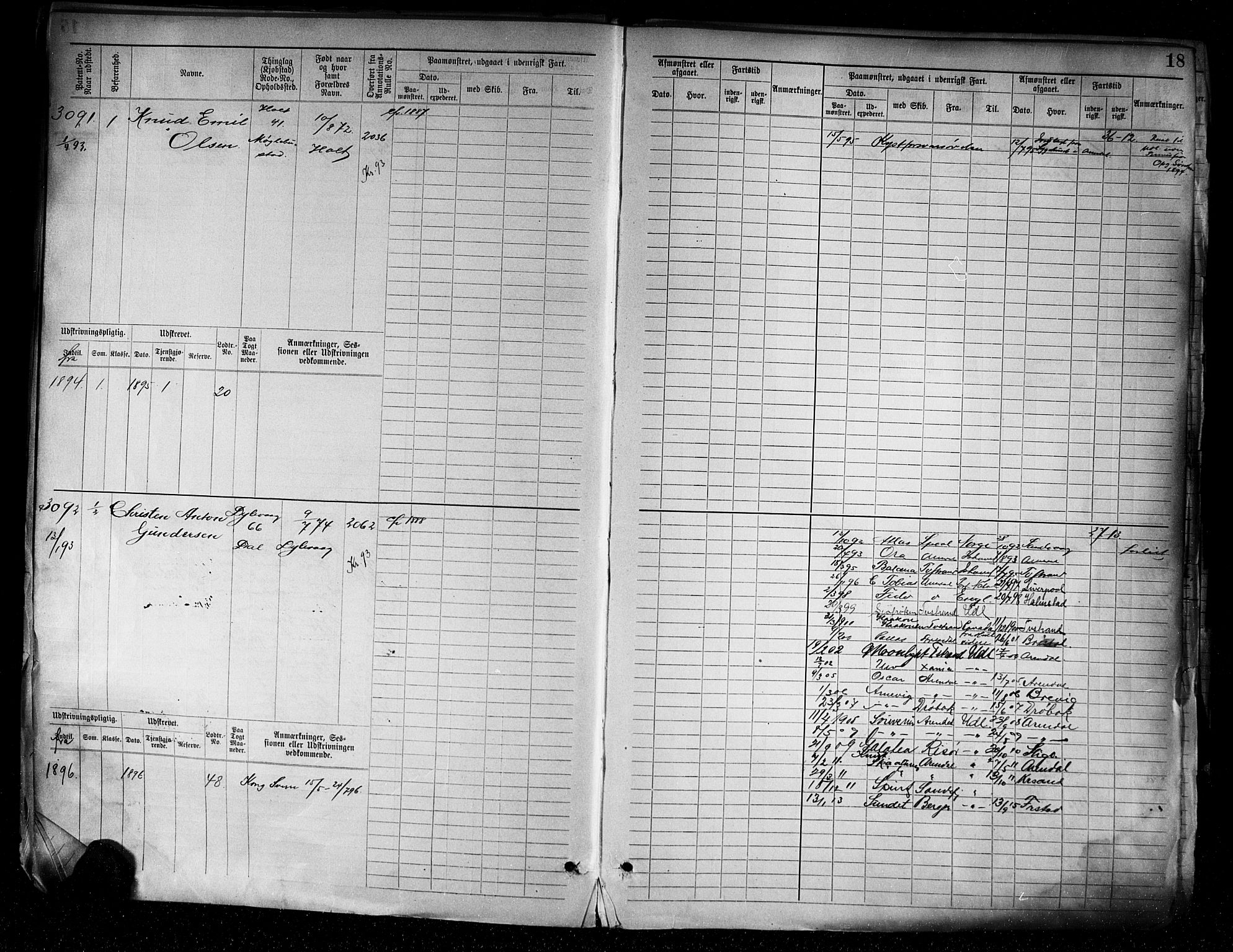 Tvedestrand mønstringskrets, AV/SAK-2031-0011/F/Fb/L0005: Hovedrulle A nr 3057-3817, R-6, 1890-1920, p. 20