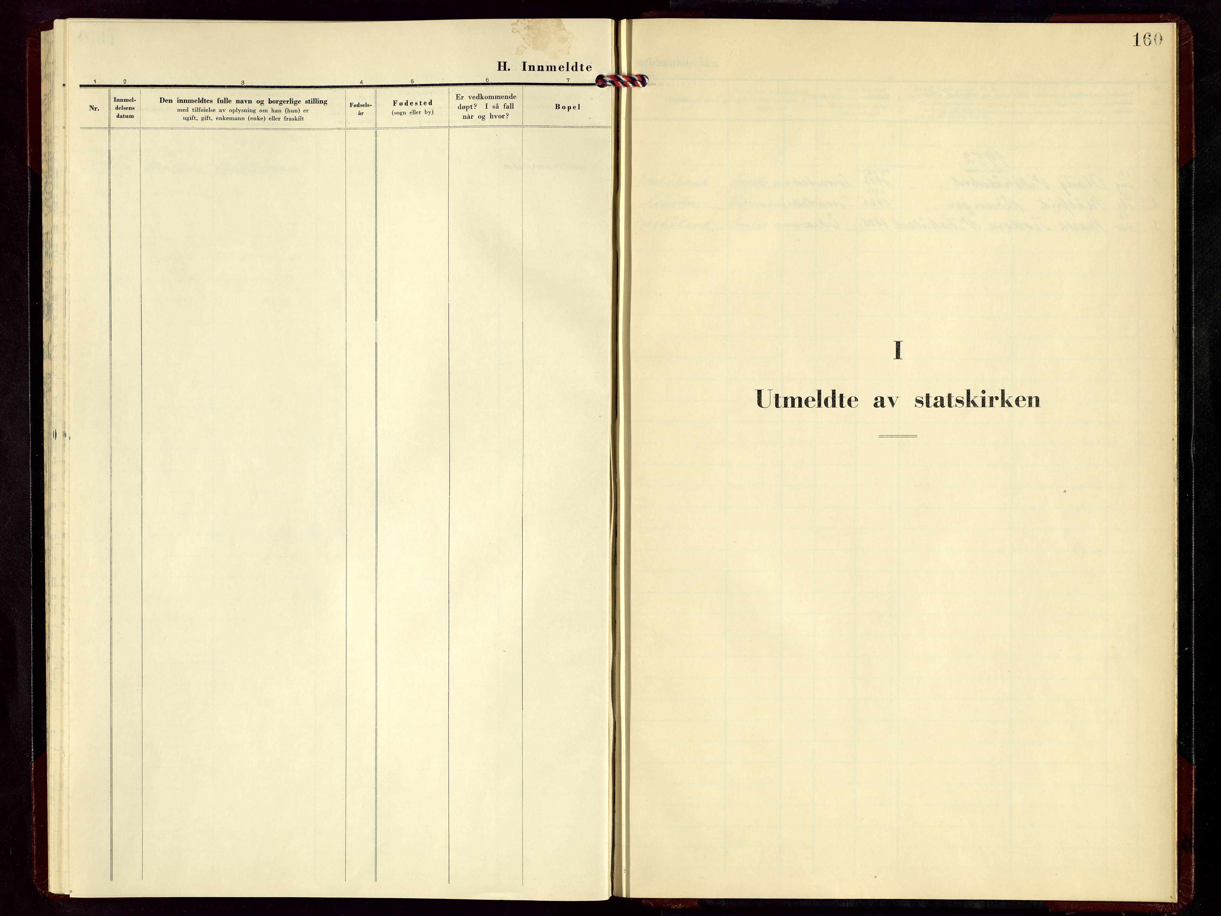 Torvastad sokneprestkontor, SAST/A -101857/H/Ha/Hab/L0010: Parish register (copy) no. B 10, 1947-1959, p. 160