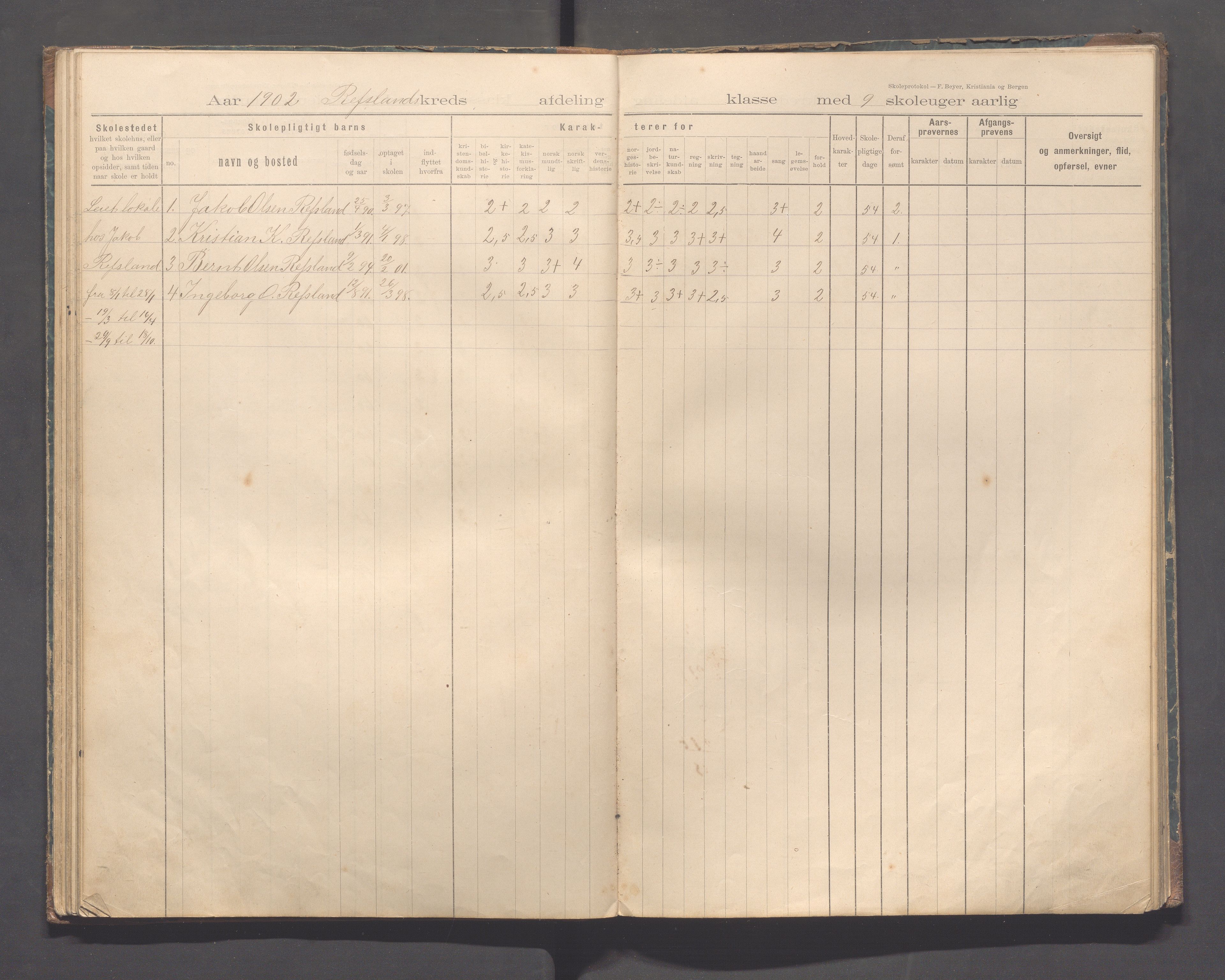 Sokndal kommune- Eia skole, IKAR/K-101148/H/L0001: Skoleprotokoll - Eia, Refsland, Tellnes, 1894-1919, p. 39