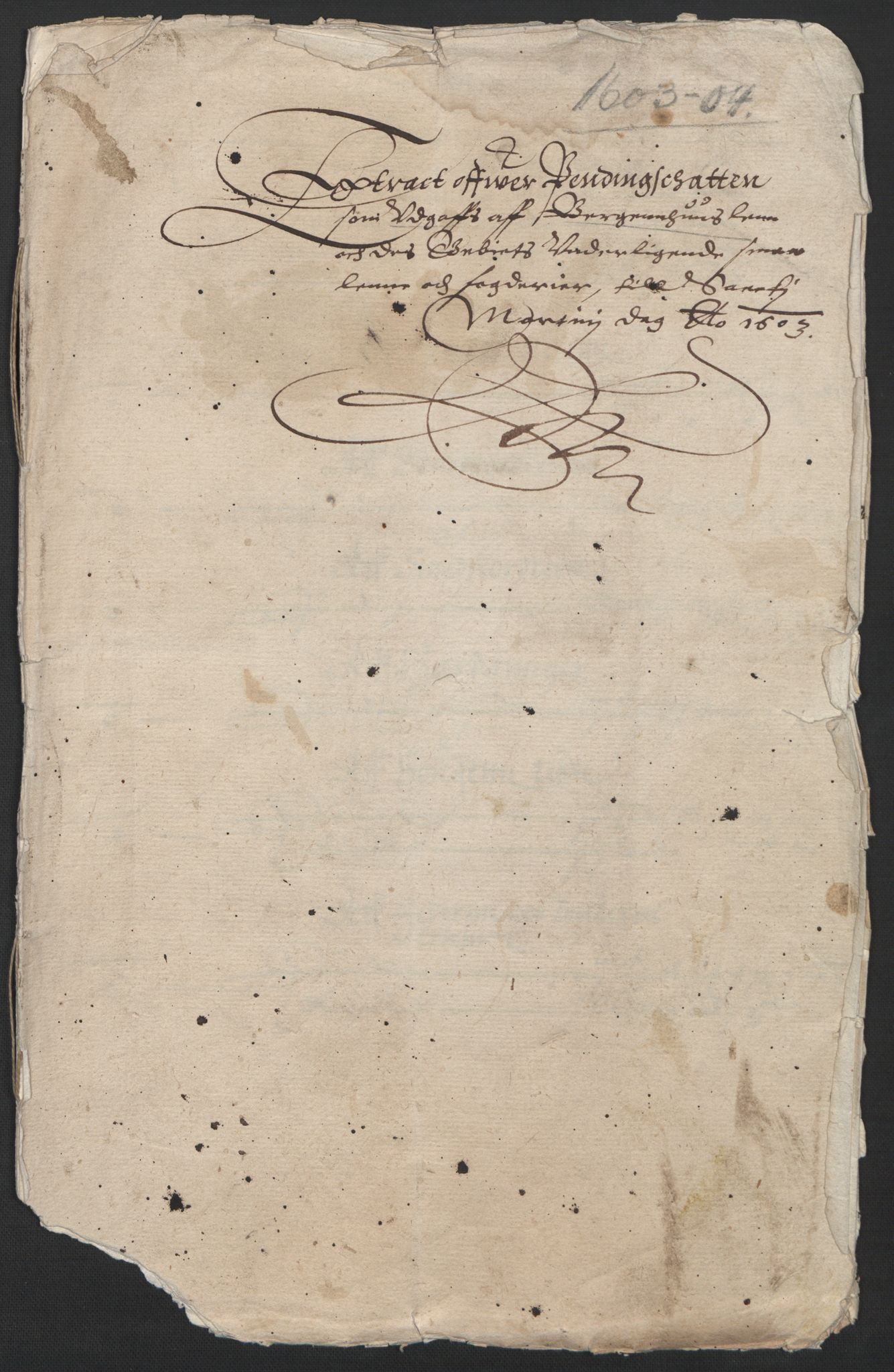 Rentekammeret inntil 1814, Reviderte regnskaper, Lensregnskaper, AV/RA-EA-5023/R/Rb/Rbt/L0004: Bergenhus len, 1603-1605
