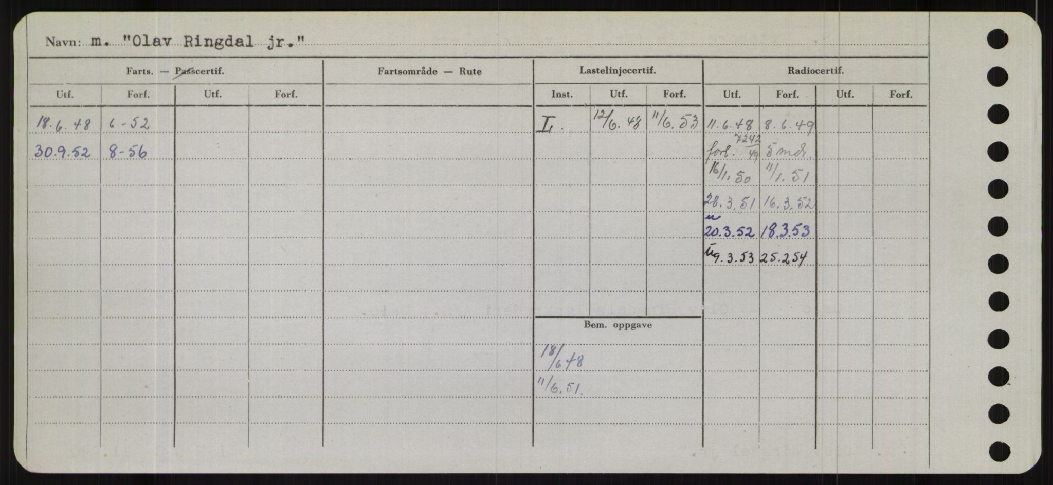 Sjøfartsdirektoratet med forløpere, Skipsmålingen, RA/S-1627/H/Hb/L0004: Fartøy, O-S, p. 22