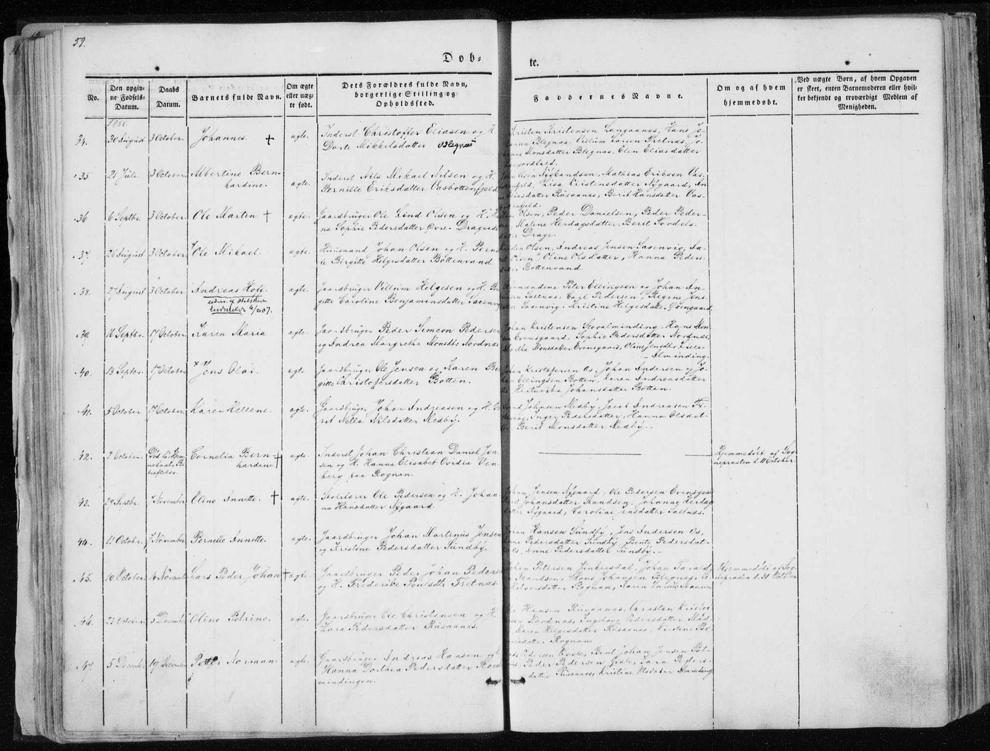 Ministerialprotokoller, klokkerbøker og fødselsregistre - Nordland, AV/SAT-A-1459/847/L0666: Parish register (official) no. 847A06, 1842-1871, p. 59