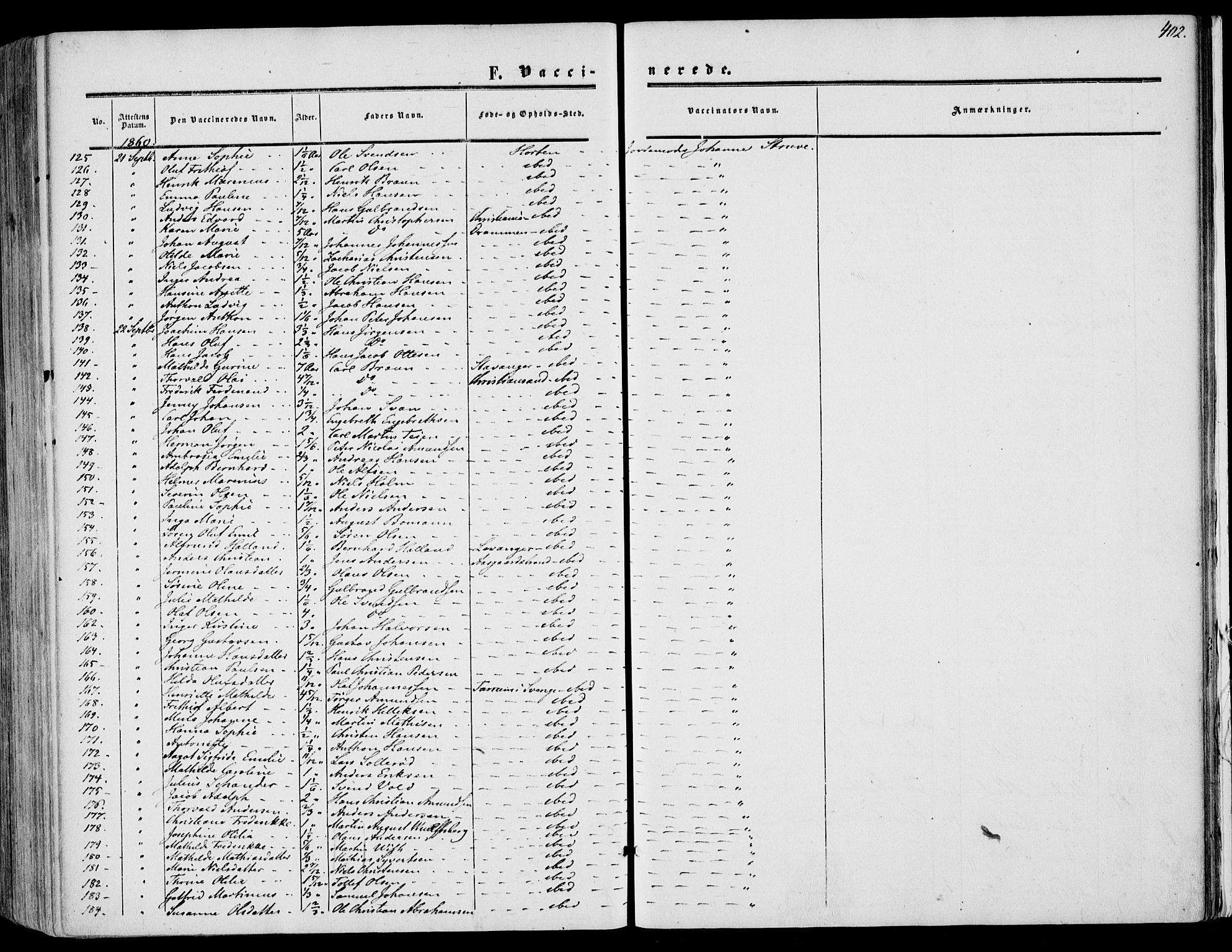 Borre kirkebøker, AV/SAKO-A-338/F/Fa/L0006: Parish register (official) no. I 6, 1852-1862, p. 402