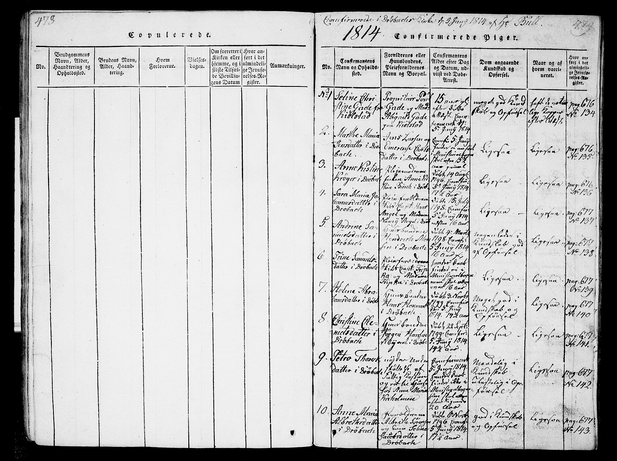 Ås prestekontor Kirkebøker, AV/SAO-A-10894/G/Ga/L0001: Parish register (copy) no. I 1, 1814-1820, p. 478-479