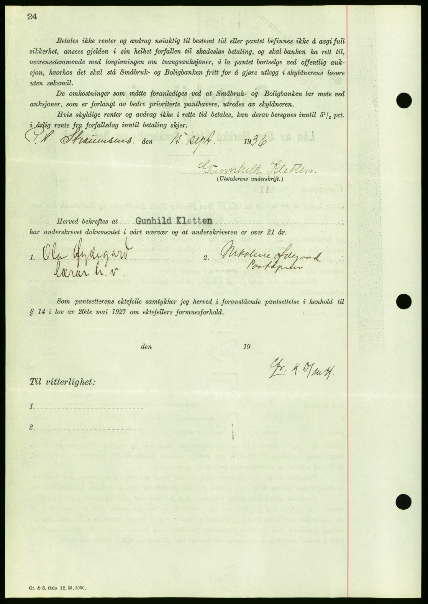 Nordmøre sorenskriveri, AV/SAT-A-4132/1/2/2Ca/L0090: Mortgage book no. B80, 1936-1937, Diary no: : 2037/1936