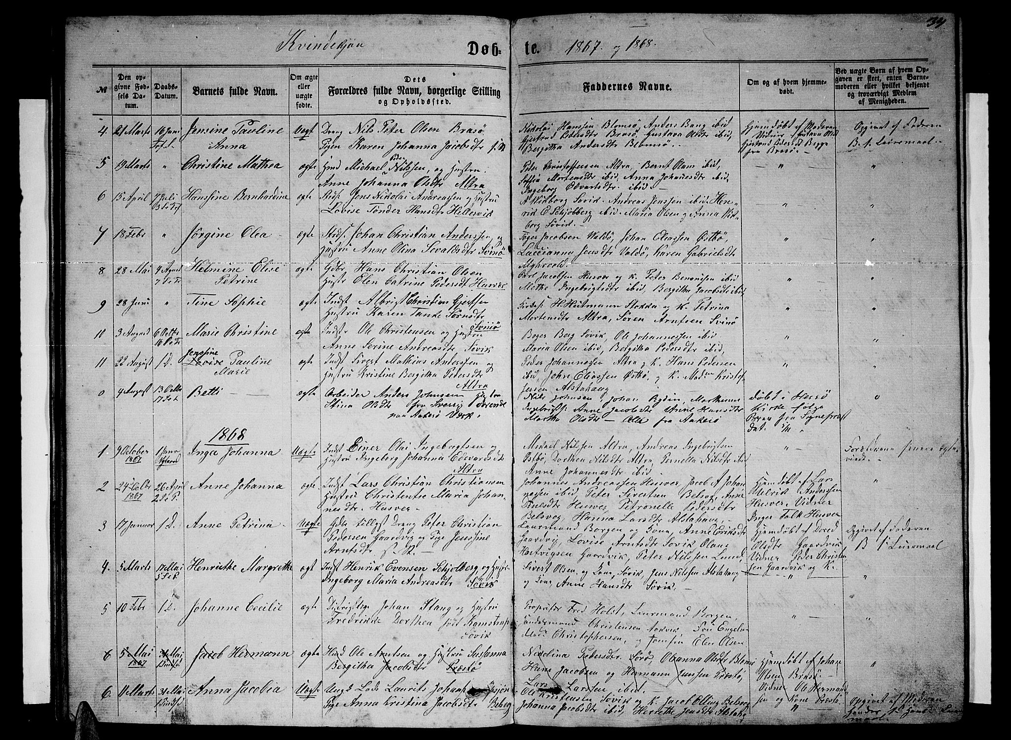 Ministerialprotokoller, klokkerbøker og fødselsregistre - Nordland, SAT/A-1459/830/L0461: Parish register (copy) no. 830C03, 1866-1881, p. 34