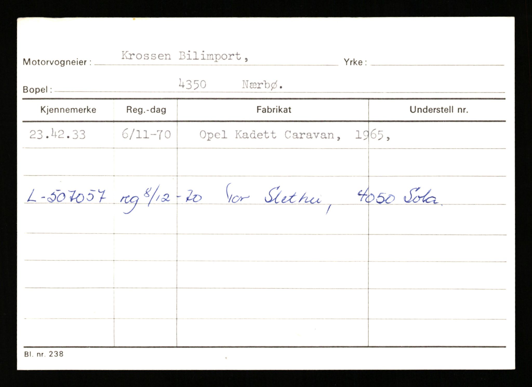 Stavanger trafikkstasjon, AV/SAST-A-101942/0/G/L0010: Registreringsnummer: 130000 - 239953, 1930-1971, p. 2979