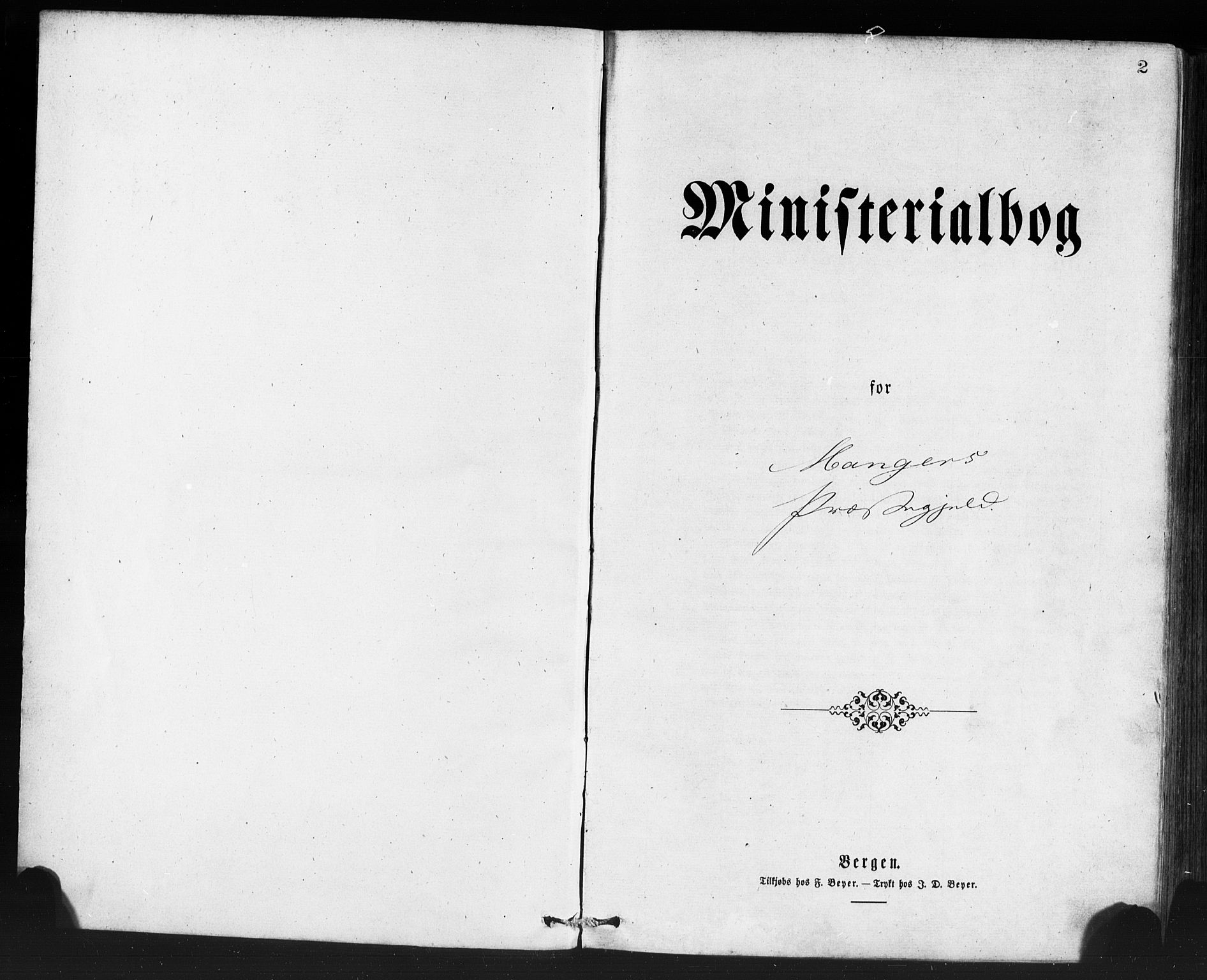 Manger sokneprestembete, AV/SAB-A-76801/H/Haa: Parish register (official) no. A 8, 1871-1880, p. 2