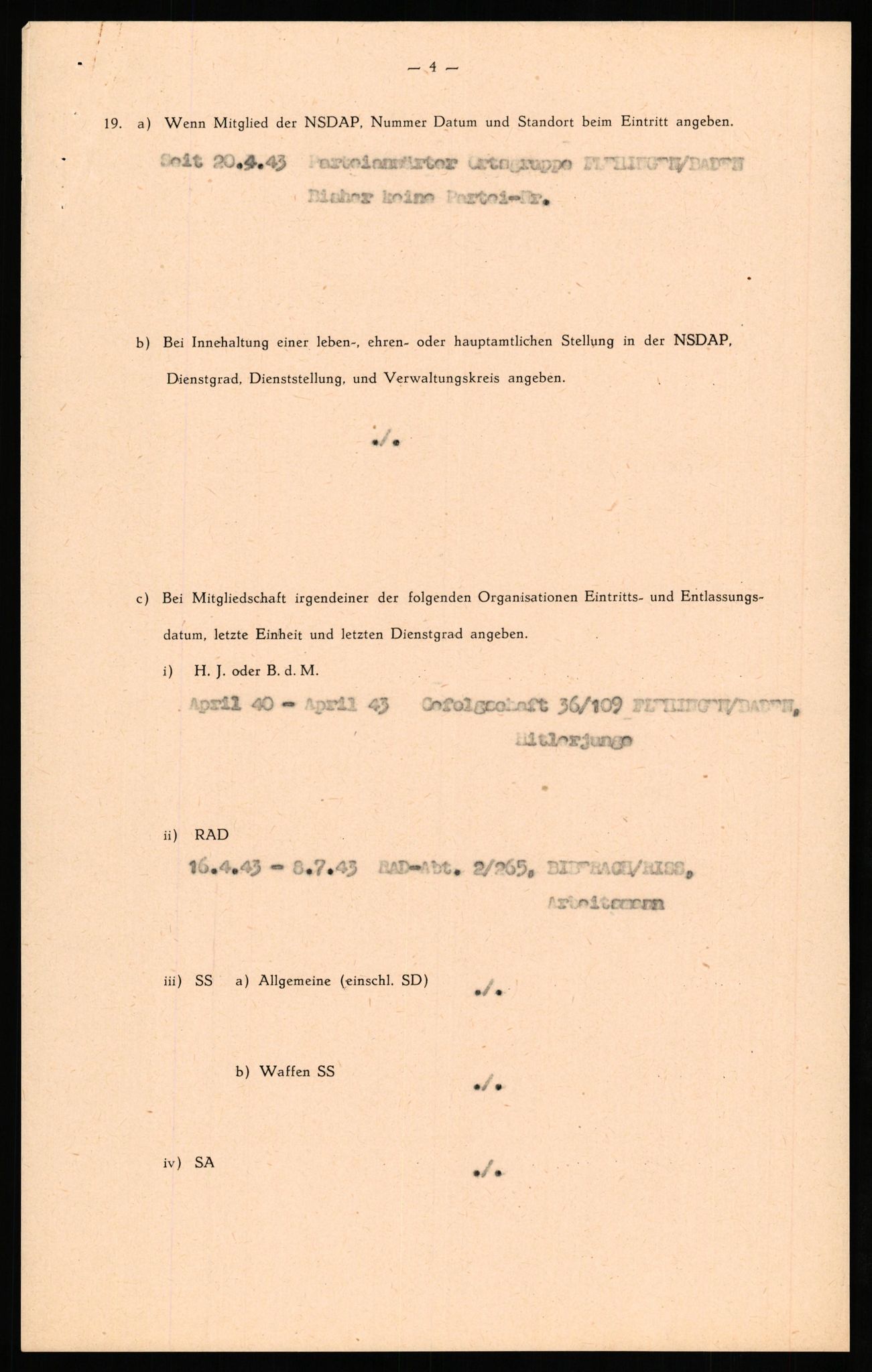 Forsvaret, Forsvarets overkommando II, AV/RA-RAFA-3915/D/Db/L0034: CI Questionaires. Tyske okkupasjonsstyrker i Norge. Tyskere., 1945-1946, p. 247