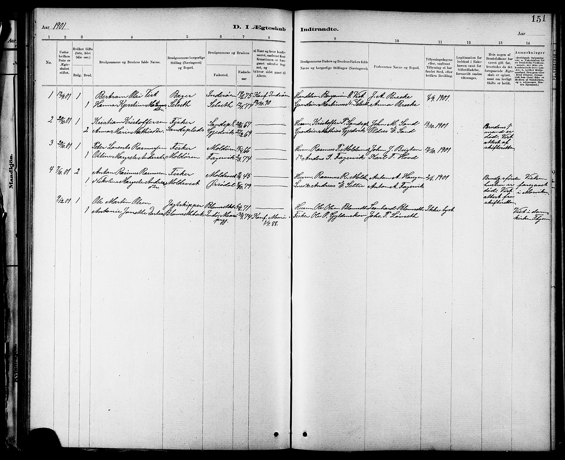Ministerialprotokoller, klokkerbøker og fødselsregistre - Nord-Trøndelag, SAT/A-1458/744/L0423: Parish register (copy) no. 744C02, 1886-1905, p. 151