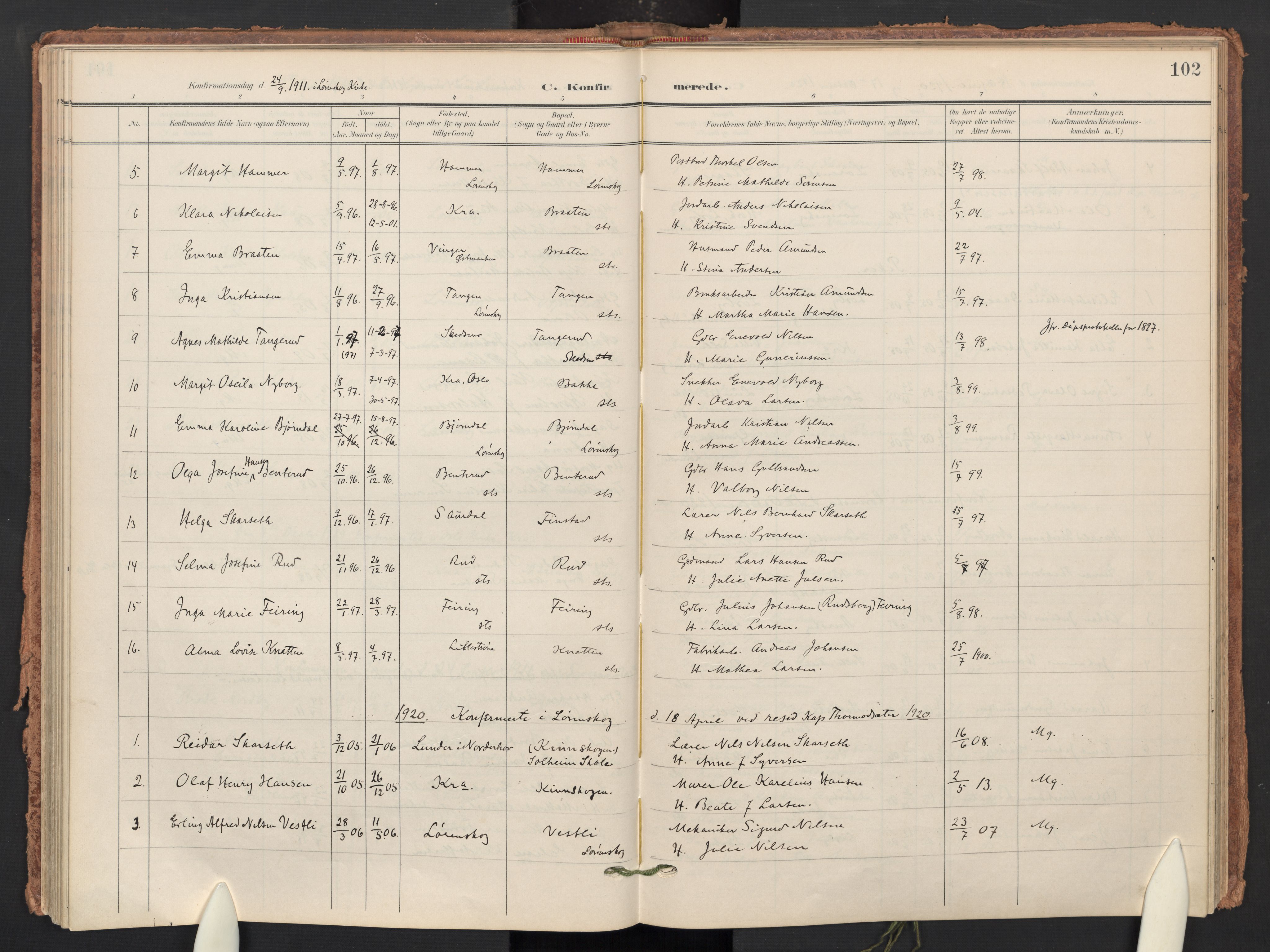 Skedsmo prestekontor Kirkebøker, AV/SAO-A-10033a/F/Fb/L0002: Parish register (official) no. II 2, 1902-1921, p. 102