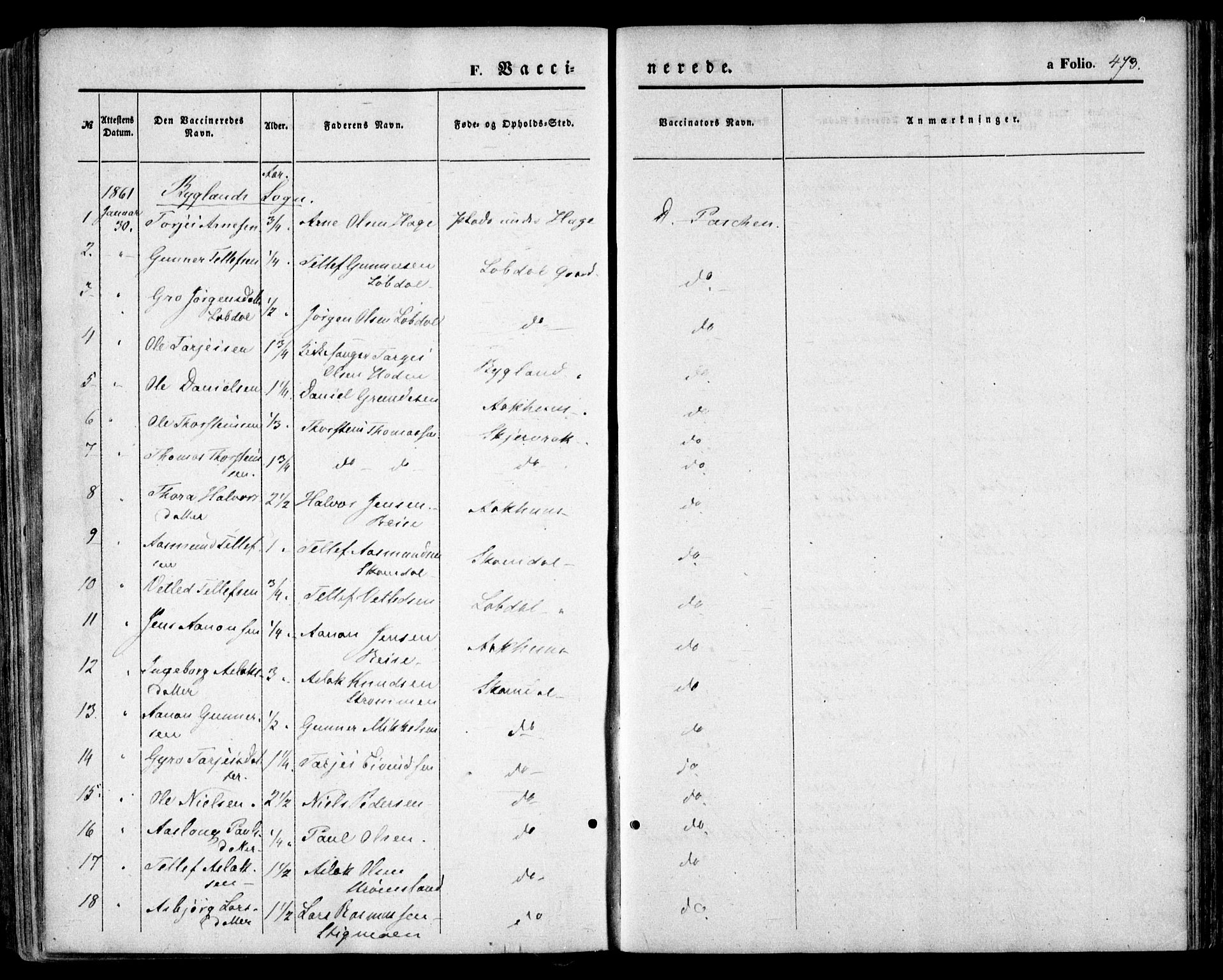 Bygland sokneprestkontor, SAK/1111-0006/F/Fa/Fab/L0005: Parish register (official) no. A 5, 1859-1873, p. 473