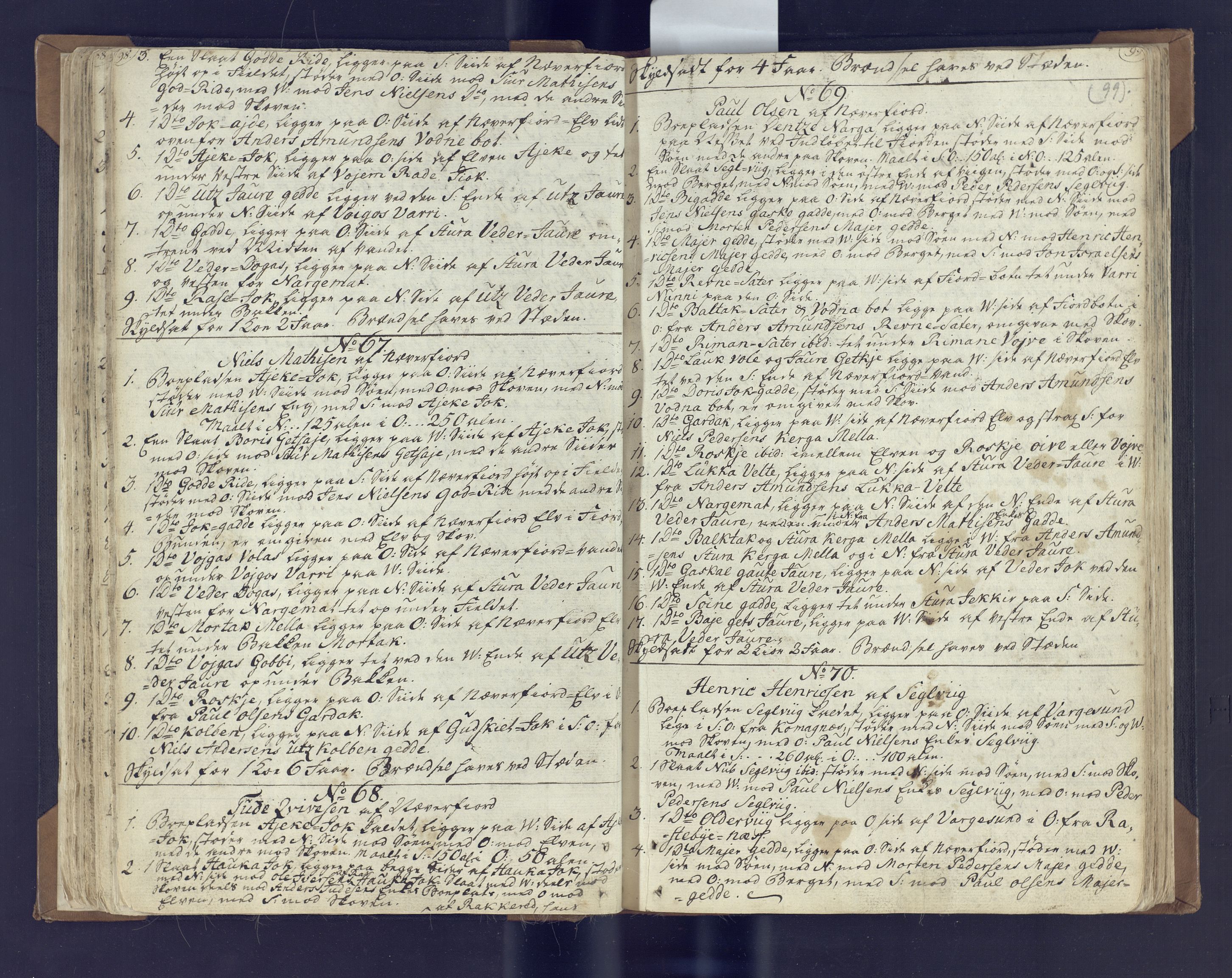 Fylkesmannen i Finnmark, SATØ/S-1120/1Coa/L2882: Landmålerprotokoll (i nærmagasinet/skannet), 1776-1845, p. 53