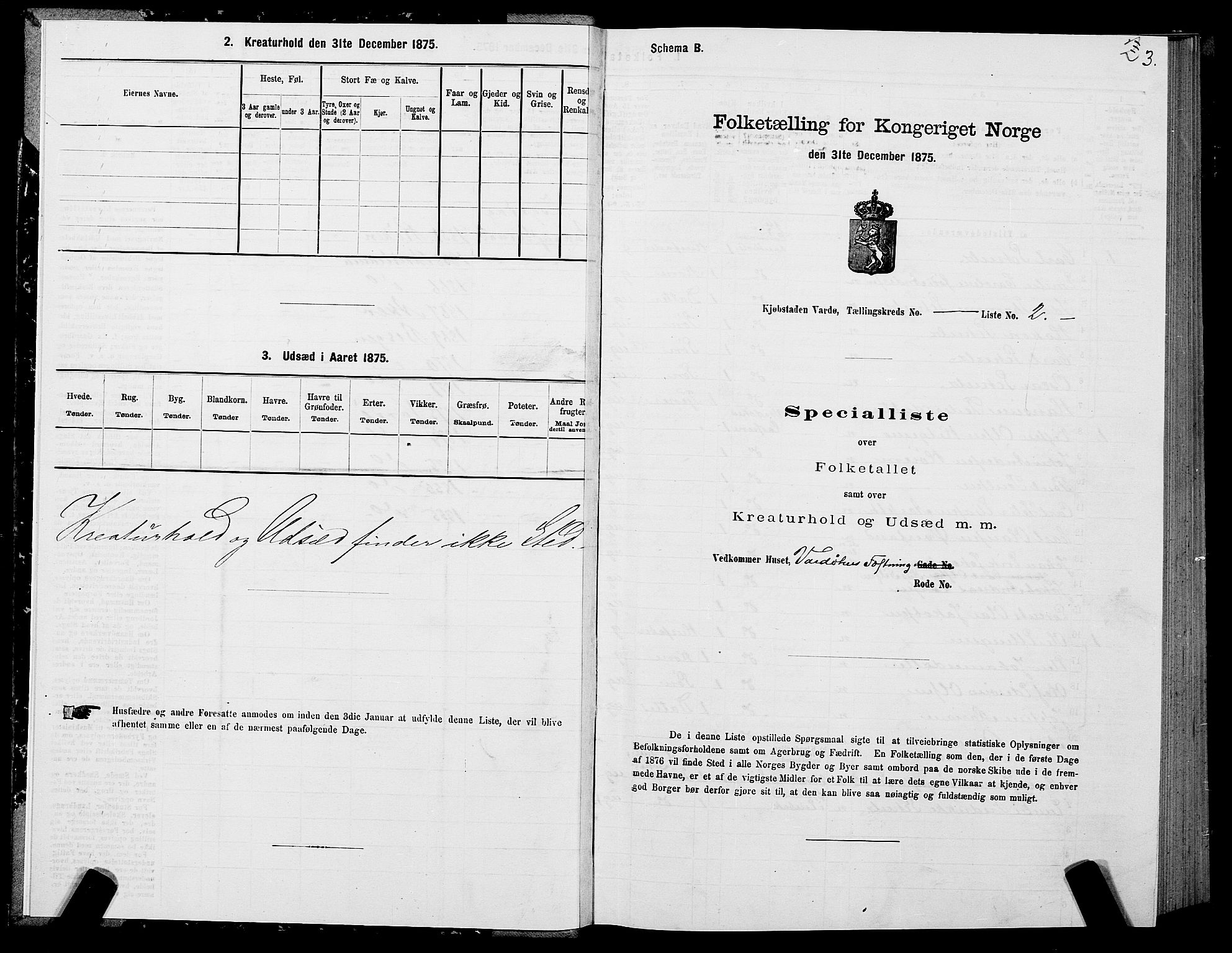 SATØ, 1875 census for 2002B Vardø/Vardø, 1875, p. 1003