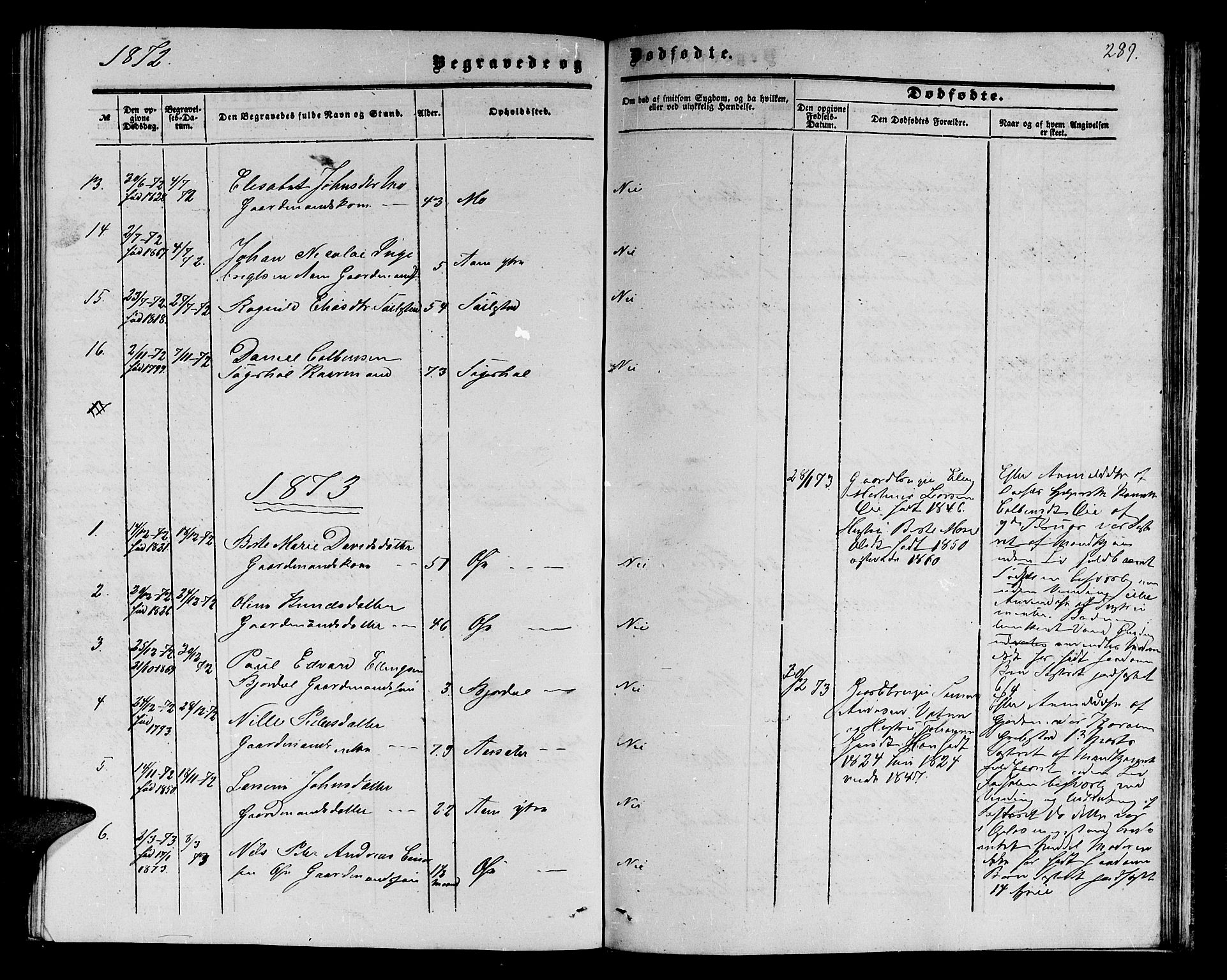 Ministerialprotokoller, klokkerbøker og fødselsregistre - Møre og Romsdal, AV/SAT-A-1454/513/L0188: Parish register (copy) no. 513C02, 1865-1882, p. 289