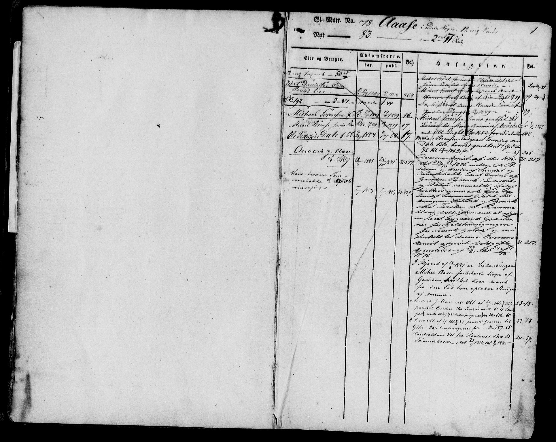 Sunnfjord tingrett, SAB/A-3201/1/G/Ga/Gab/L0003: Mortgage register no. II.A.b.3, 1825-1886, p. 1