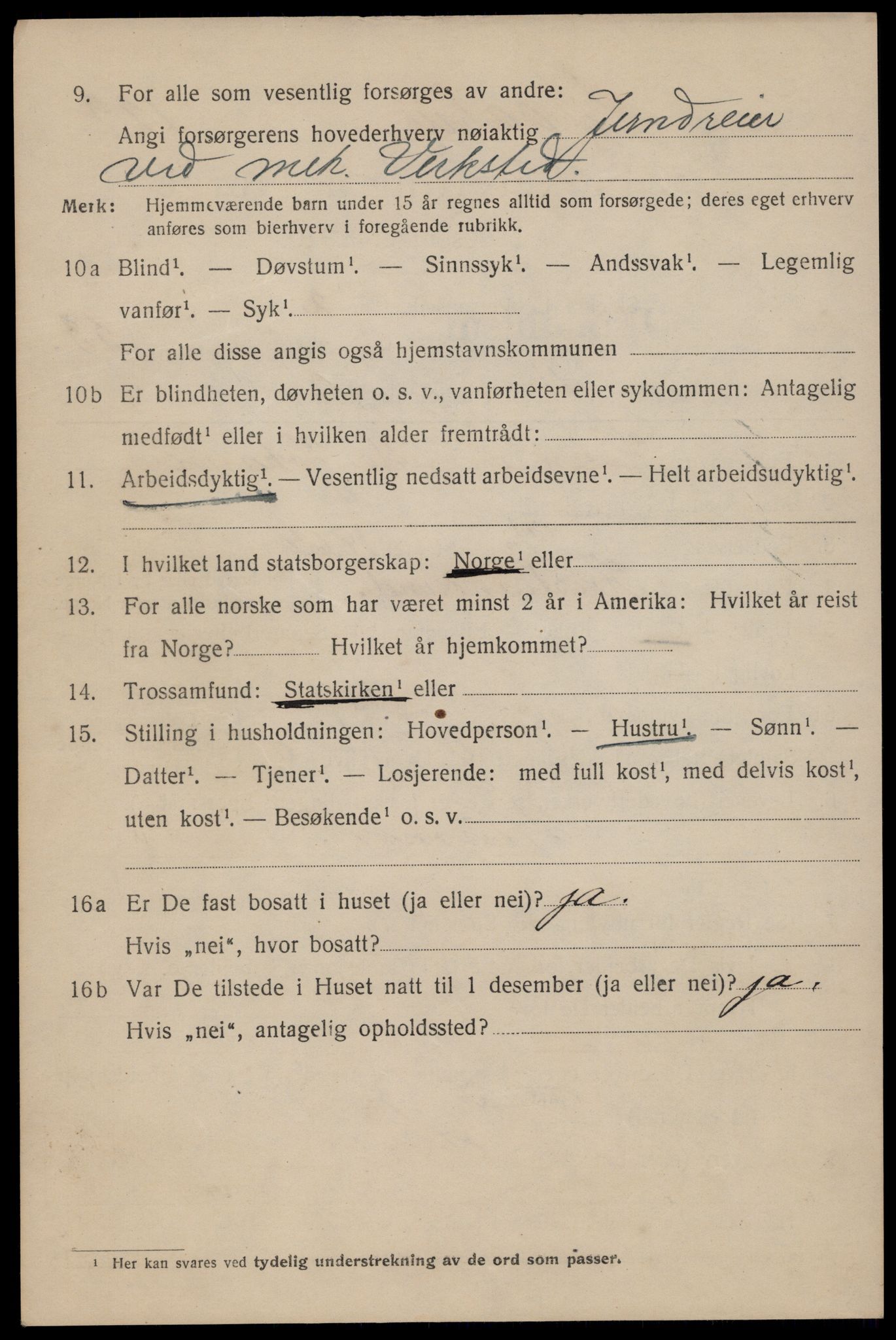 SAT, 1920 census for Trondheim, 1920, p. 108779