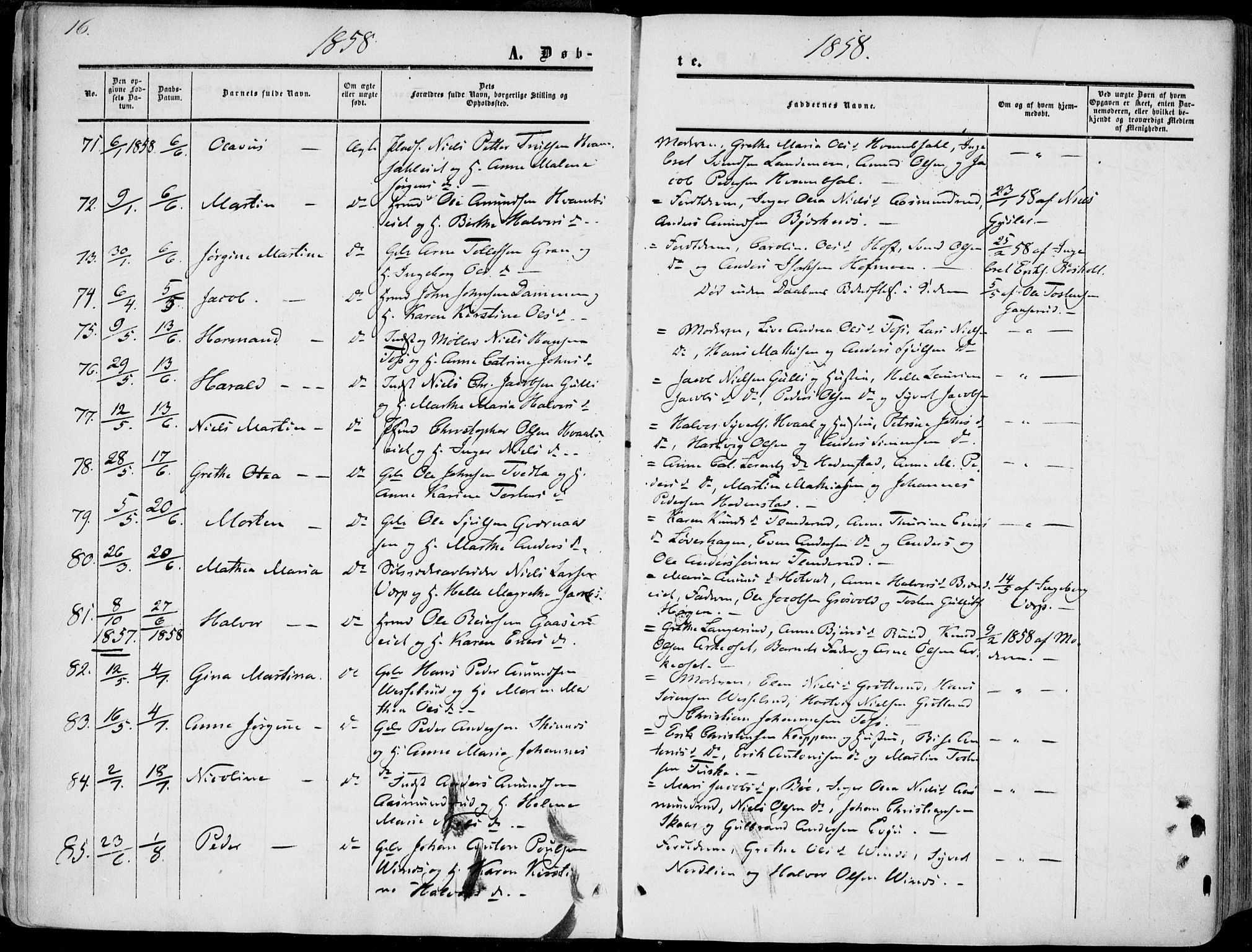 Sandsvær kirkebøker, AV/SAKO-A-244/F/Fa/L0006: Parish register (official) no. I 6, 1857-1868, p. 16