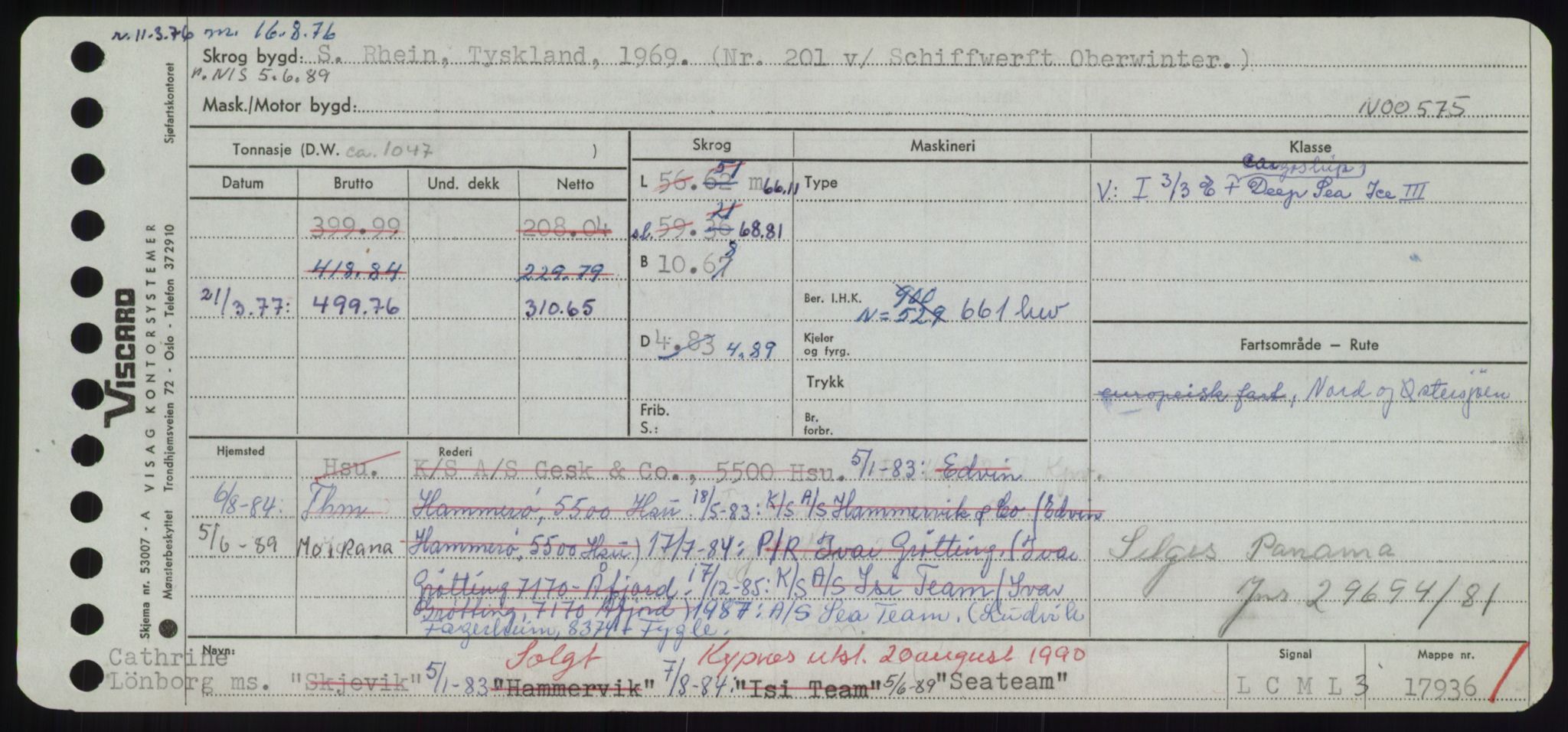 Sjøfartsdirektoratet med forløpere, Skipsmålingen, RA/S-1627/H/Hd/L0032: Fartøy, San-Seve, p. 365