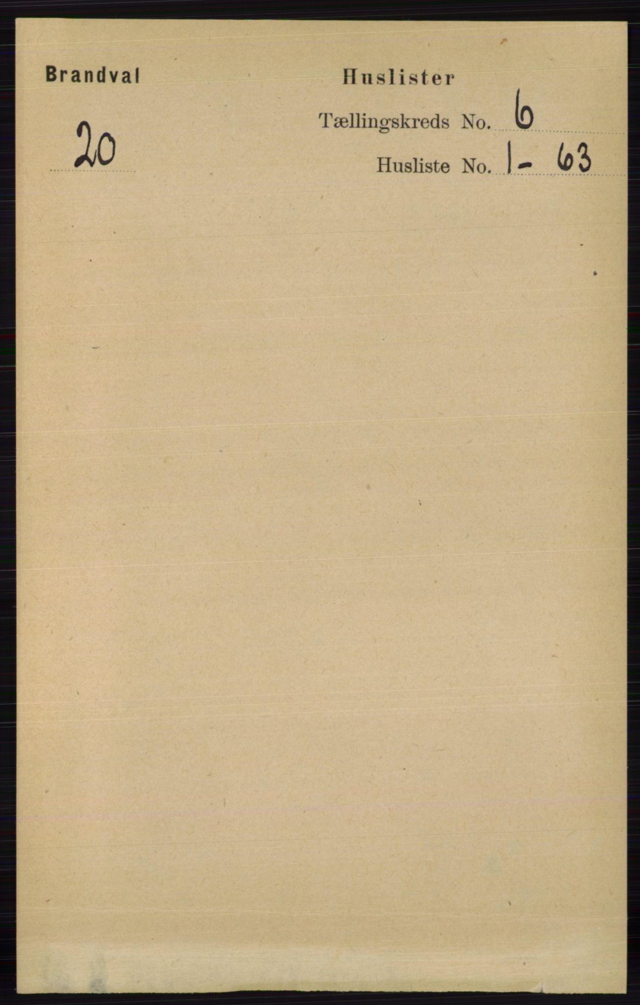 RA, 1891 census for 0422 Brandval, 1891, p. 2781