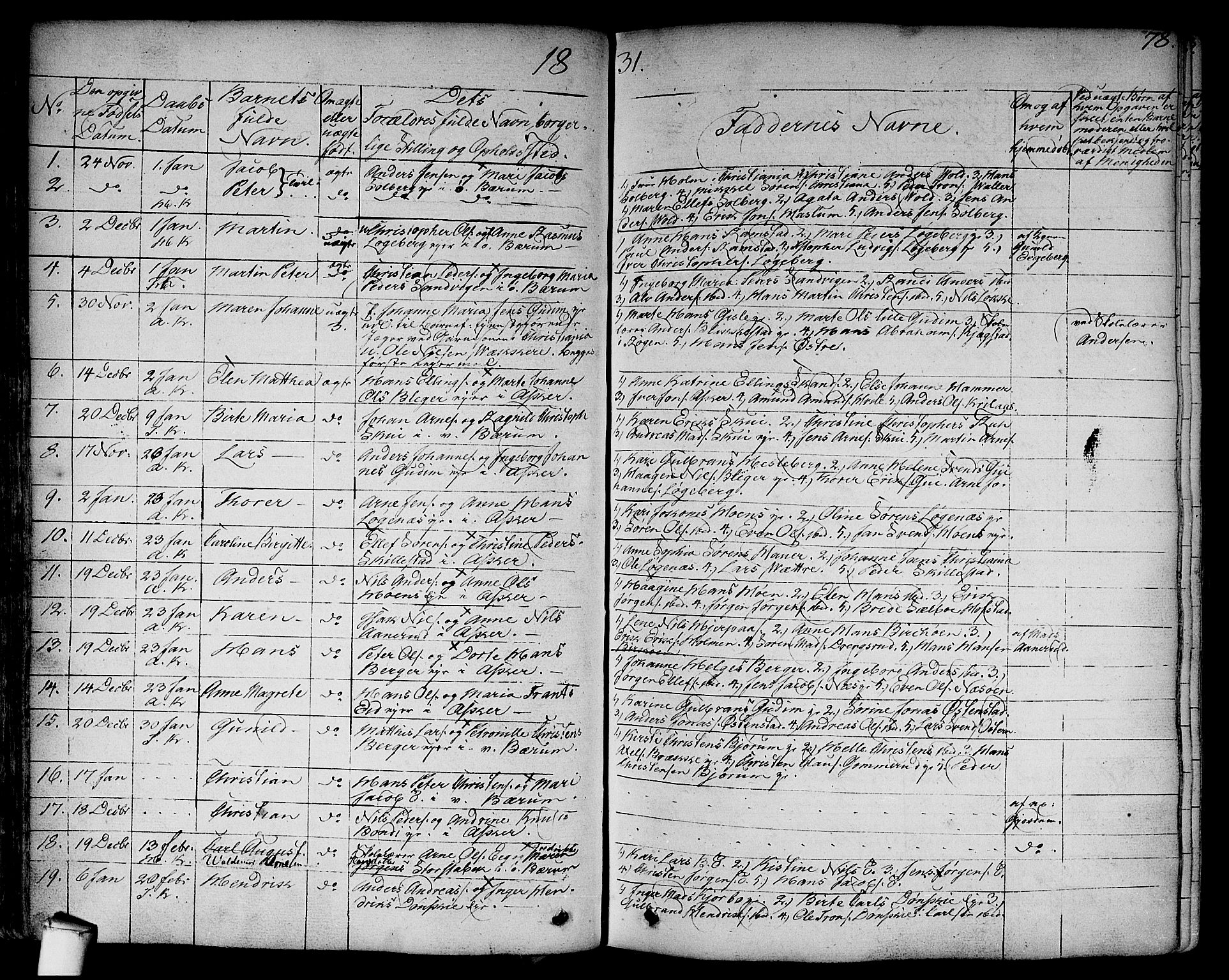 Asker prestekontor Kirkebøker, AV/SAO-A-10256a/F/Fa/L0007: Parish register (official) no. I 7, 1825-1864, p. 78