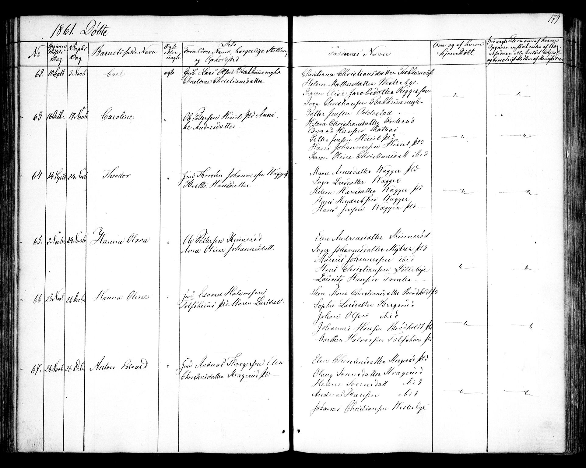 Hobøl prestekontor Kirkebøker, AV/SAO-A-2002/F/Fa/L0003: Parish register (official) no. I 3, 1842-1864, p. 179