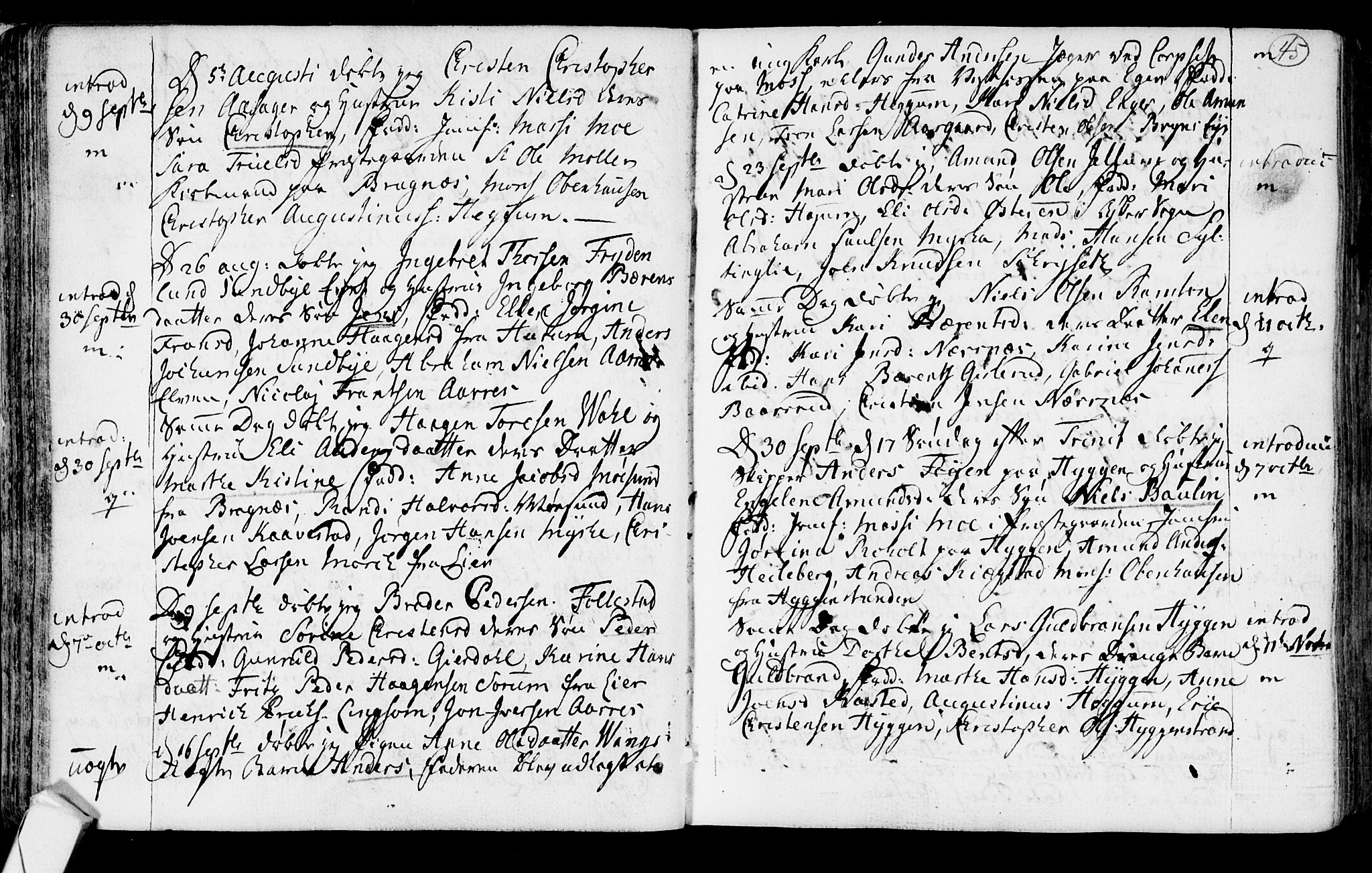 Røyken kirkebøker, SAKO/A-241/F/Fa/L0003: Parish register (official) no. 3, 1782-1813, p. 45