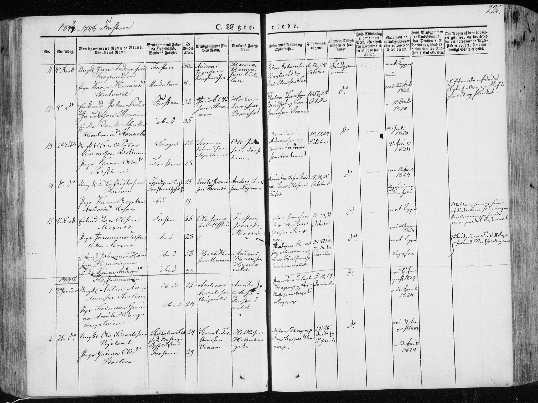 Ministerialprotokoller, klokkerbøker og fødselsregistre - Nord-Trøndelag, SAT/A-1458/713/L0115: Parish register (official) no. 713A06, 1838-1851, p. 226