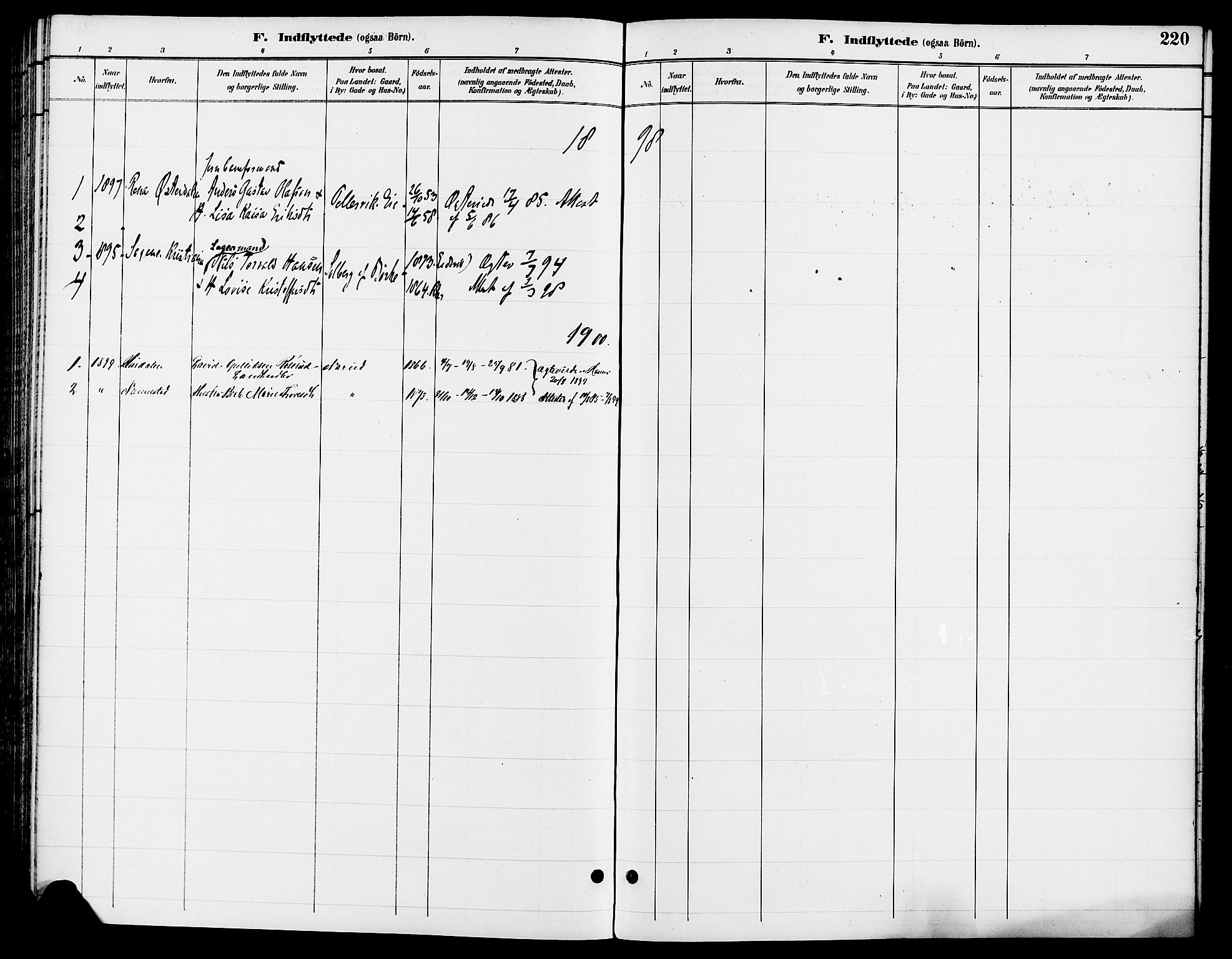 Ringsaker prestekontor, SAH/PREST-014/L/La/L0014: Parish register (copy) no. 14, 1891-1904, p. 220