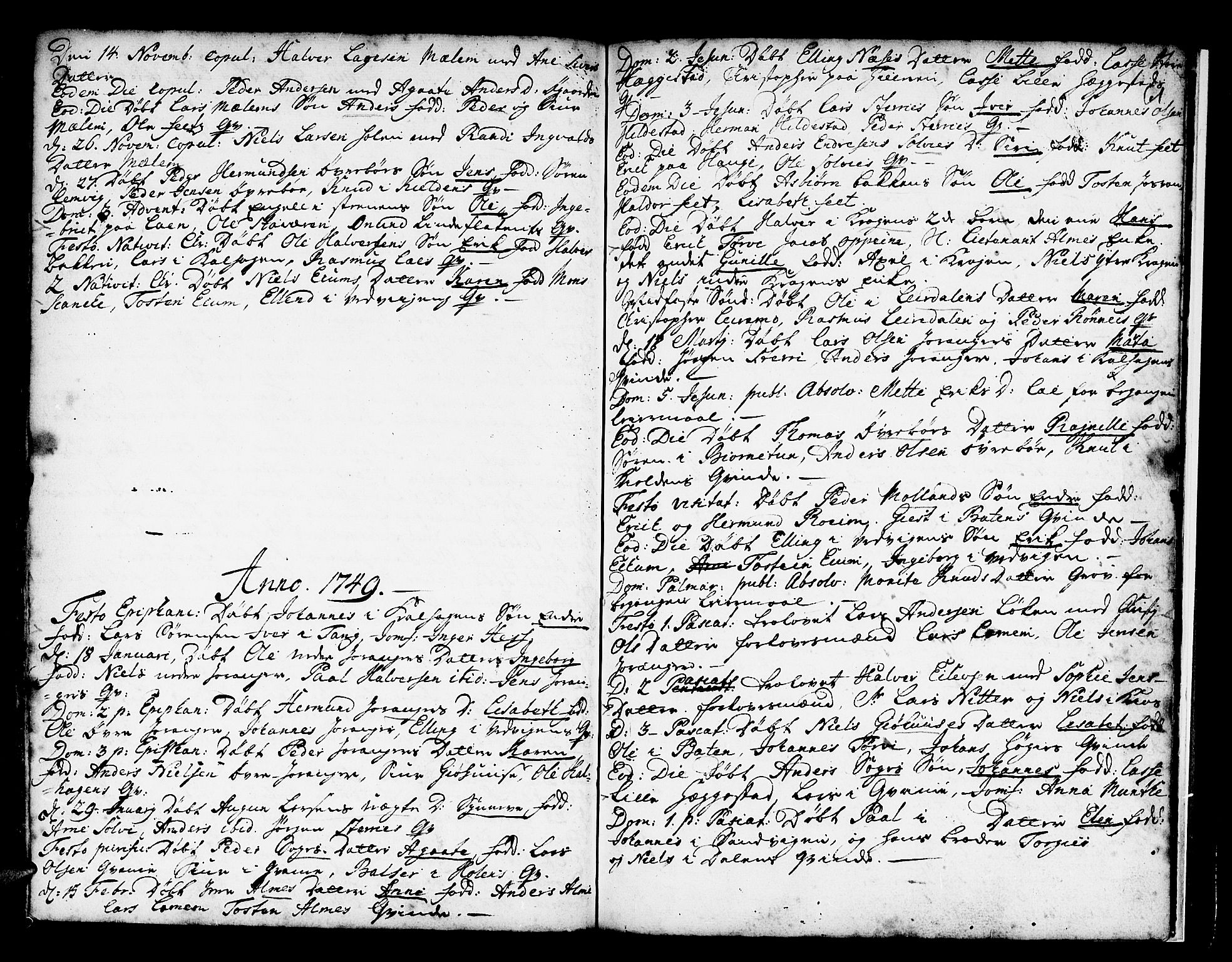 Hafslo sokneprestembete, SAB/A-80301/H/Haa/Haaa/L0001: Parish register (official) no. A 1, 1717-1755, p. 61