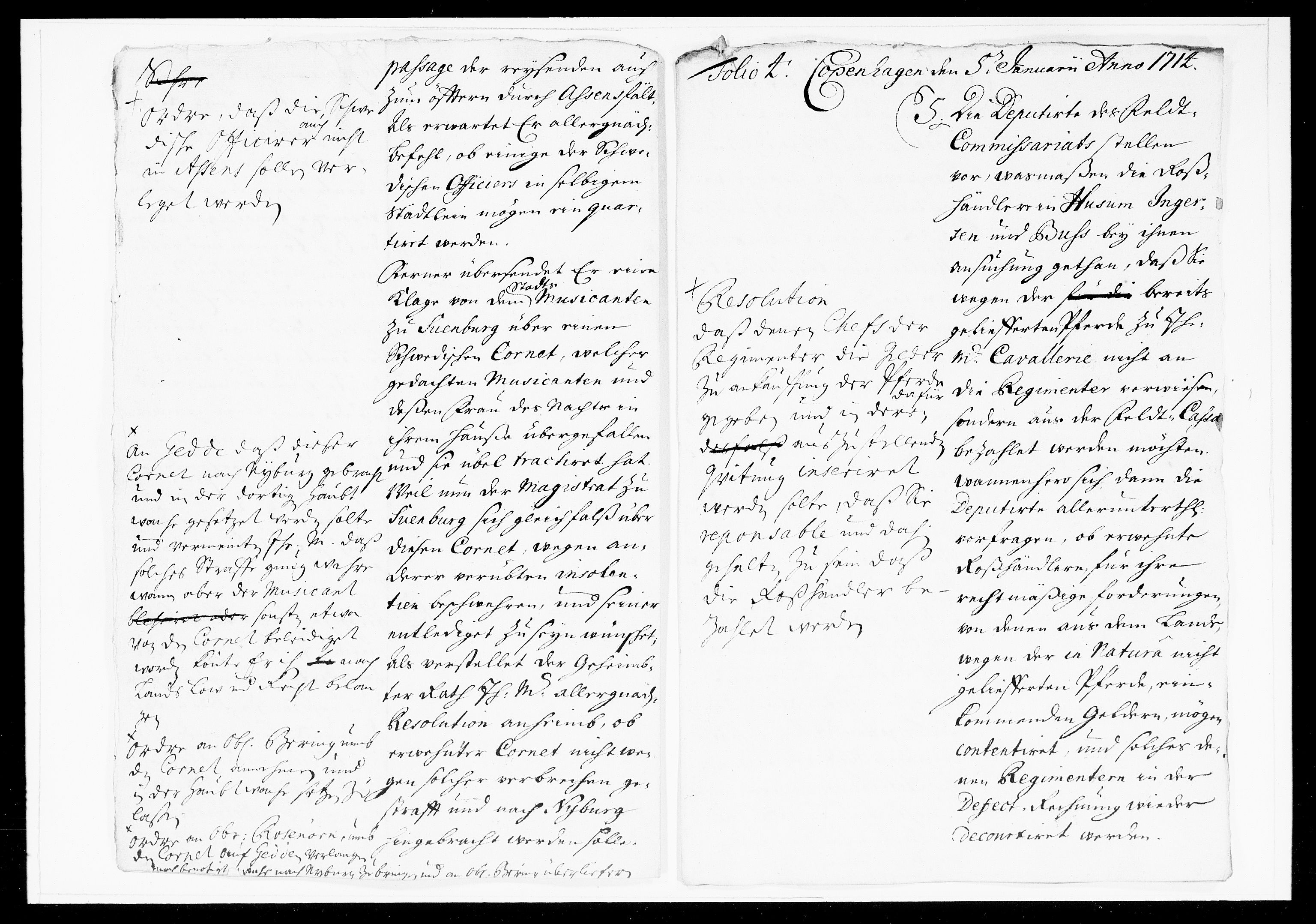 Krigskollegiet, Krigskancelliet, DRA/A-0006/-/1003-1013: Refererede sager, 1714, p. 17