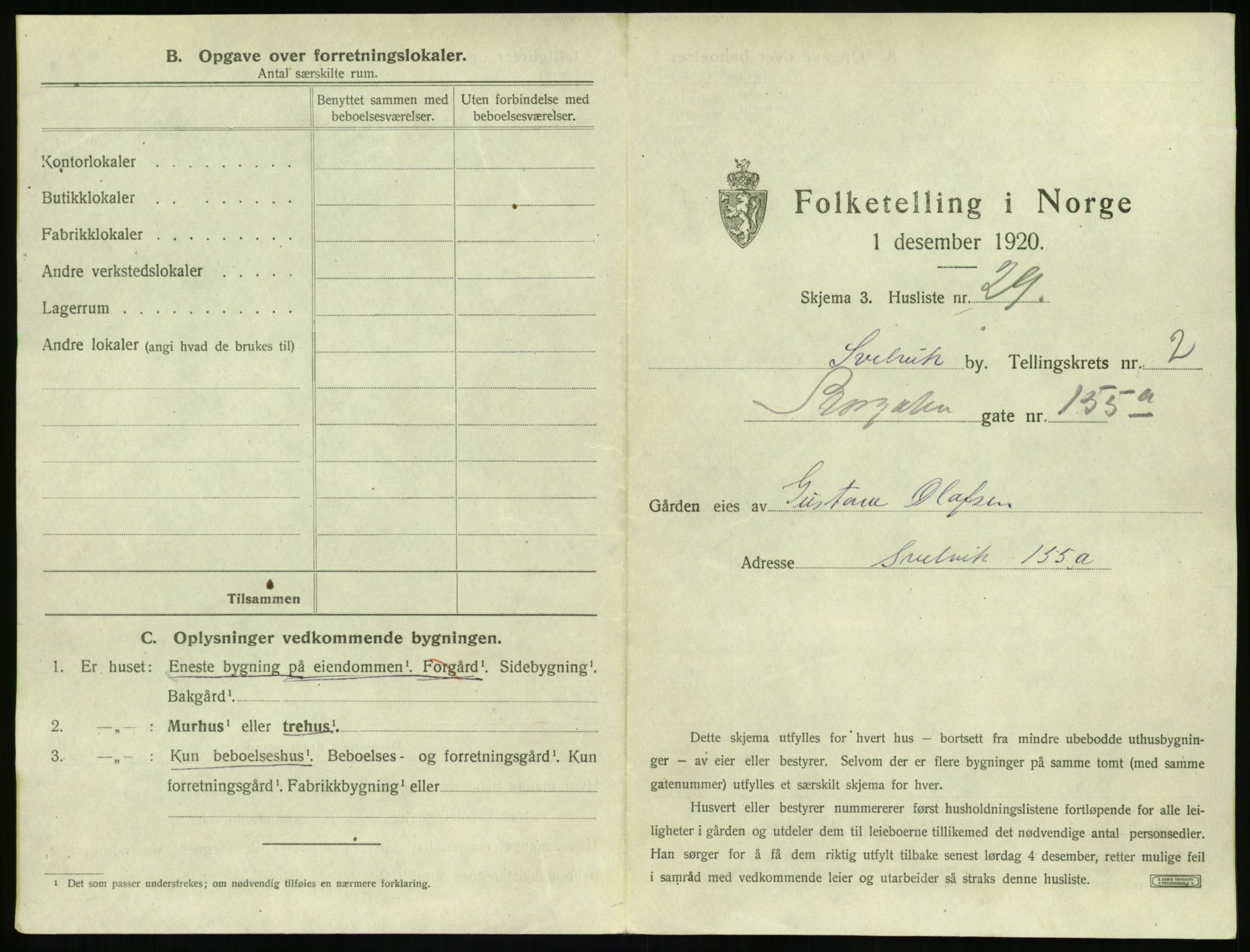 SAKO, 1920 census for Svelvik, 1920, p. 331