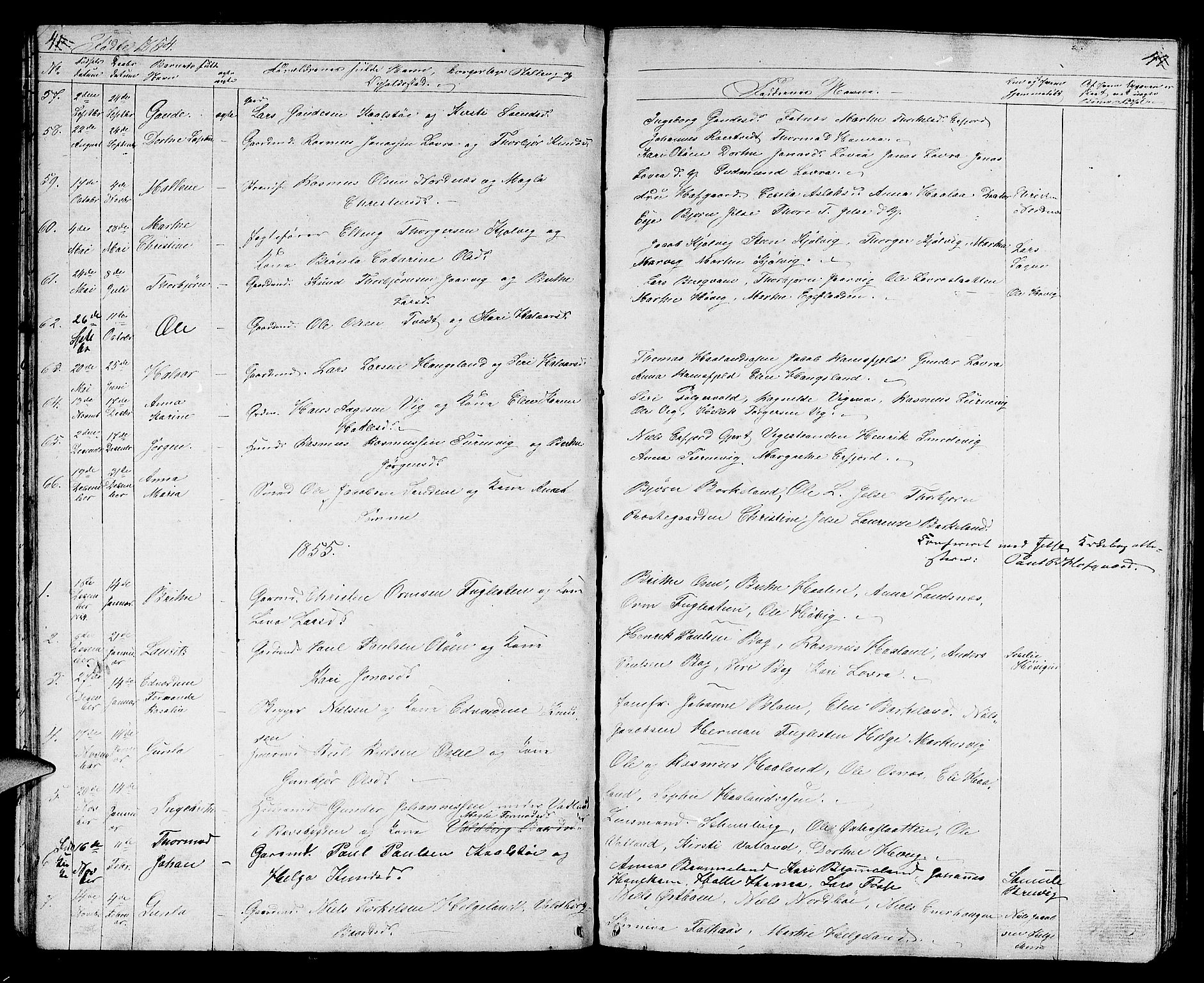 Jelsa sokneprestkontor, SAST/A-101842/01/V: Parish register (copy) no. B 2, 1852-1863, p. 41-42