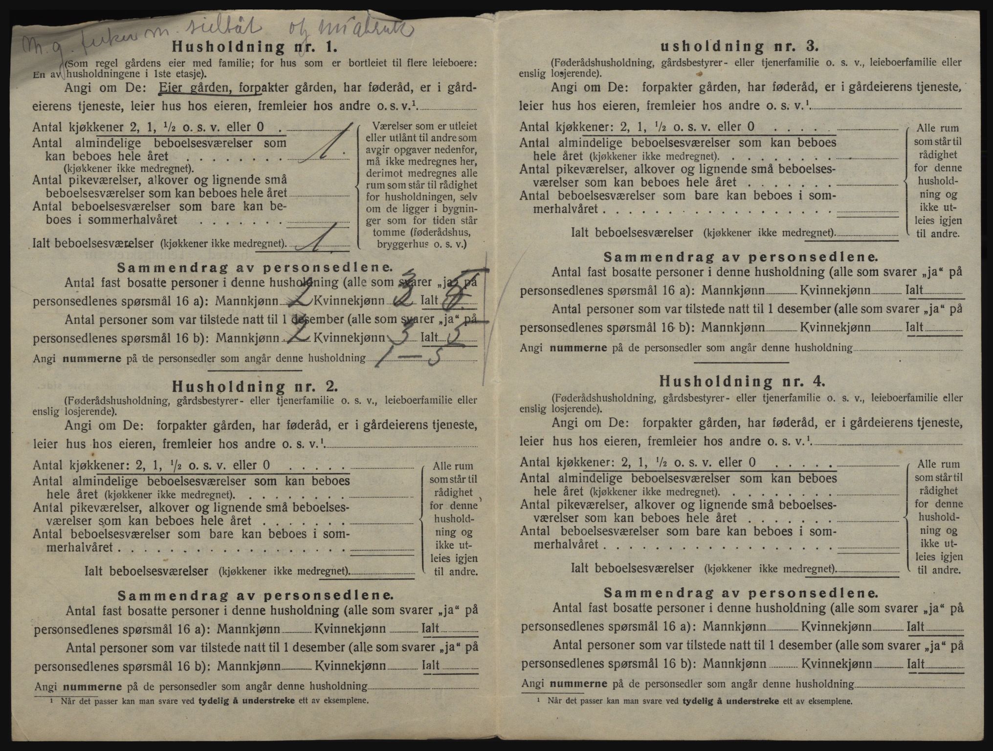 SATØ, 1920 census for Kistrand, 1920, p. 35