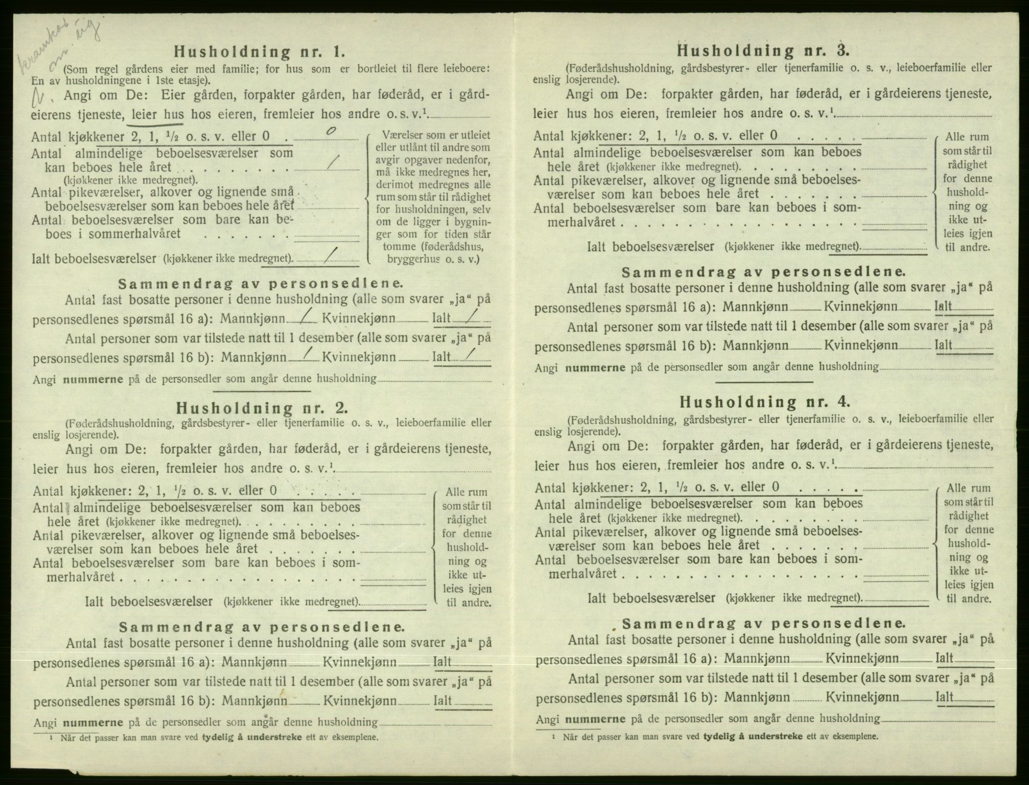SAB, 1920 census for Voss, 1920, p. 1934