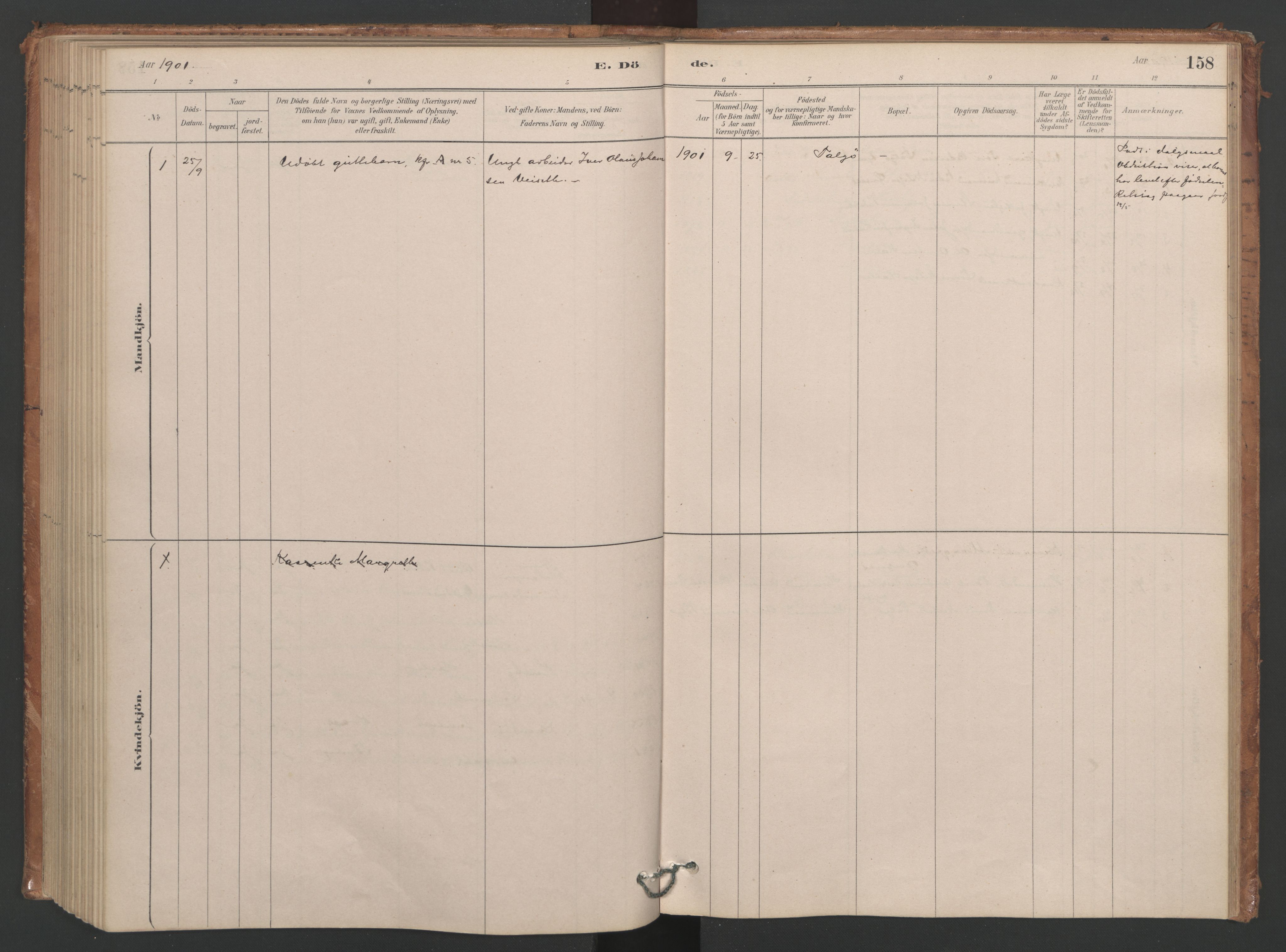 Ministerialprotokoller, klokkerbøker og fødselsregistre - Møre og Romsdal, SAT/A-1454/593/L1034: Parish register (official) no. 593A01, 1879-1911, p. 158