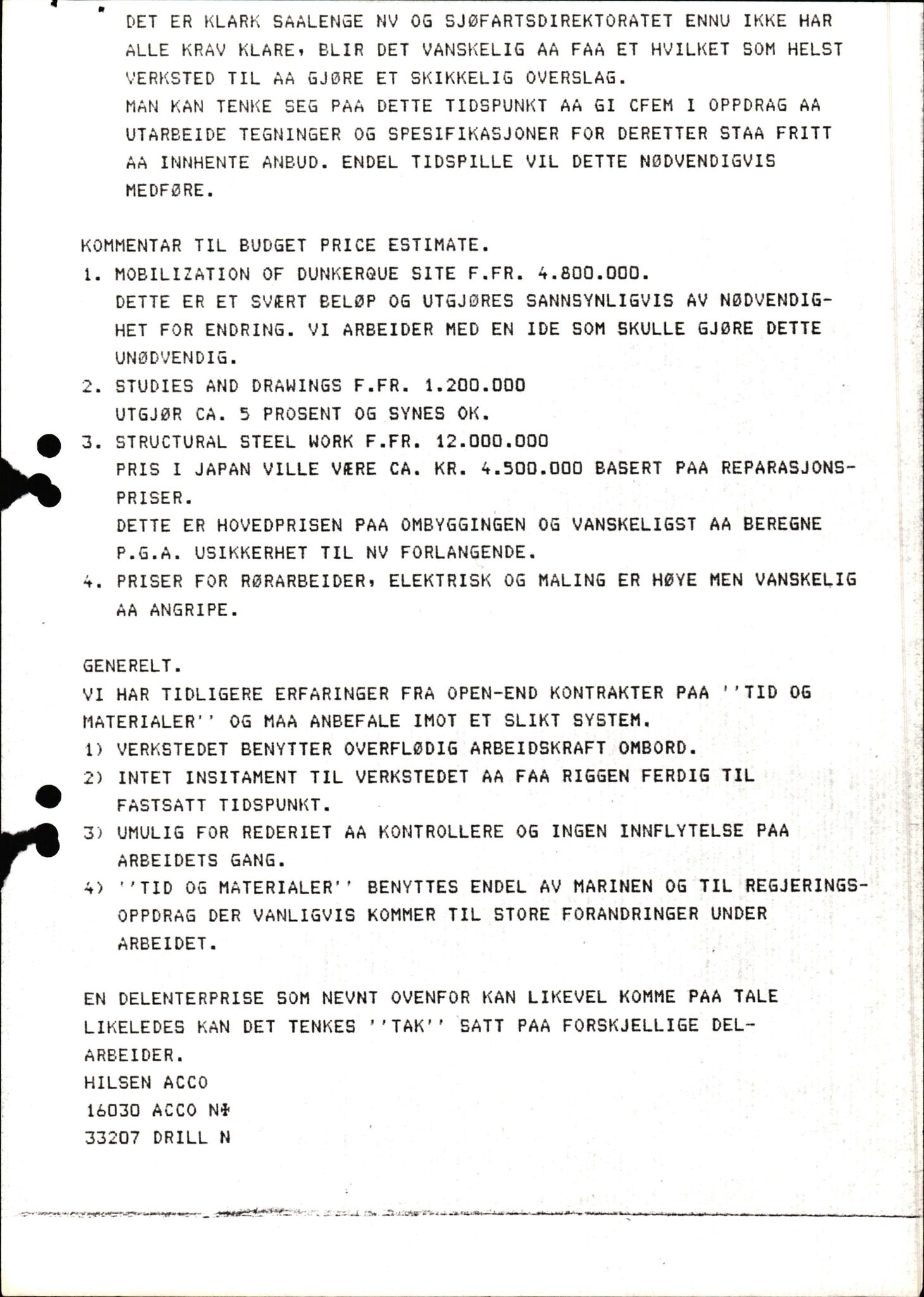 Pa 1503 - Stavanger Drilling AS, AV/SAST-A-101906/2/E/Ec/Eca/L0011: Sak og korrespondanse, 1980-1981