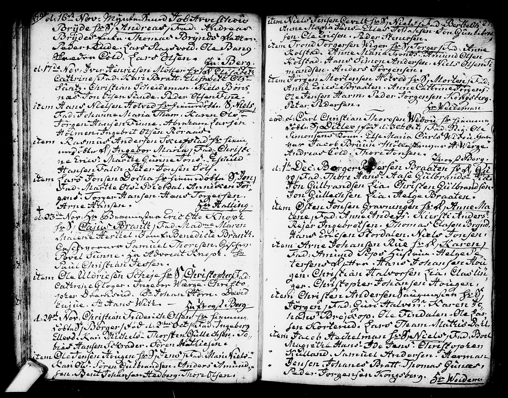 Kongsberg kirkebøker, AV/SAKO-A-22/F/Fa/L0007: Parish register (official) no. I 7, 1795-1816, p. 27