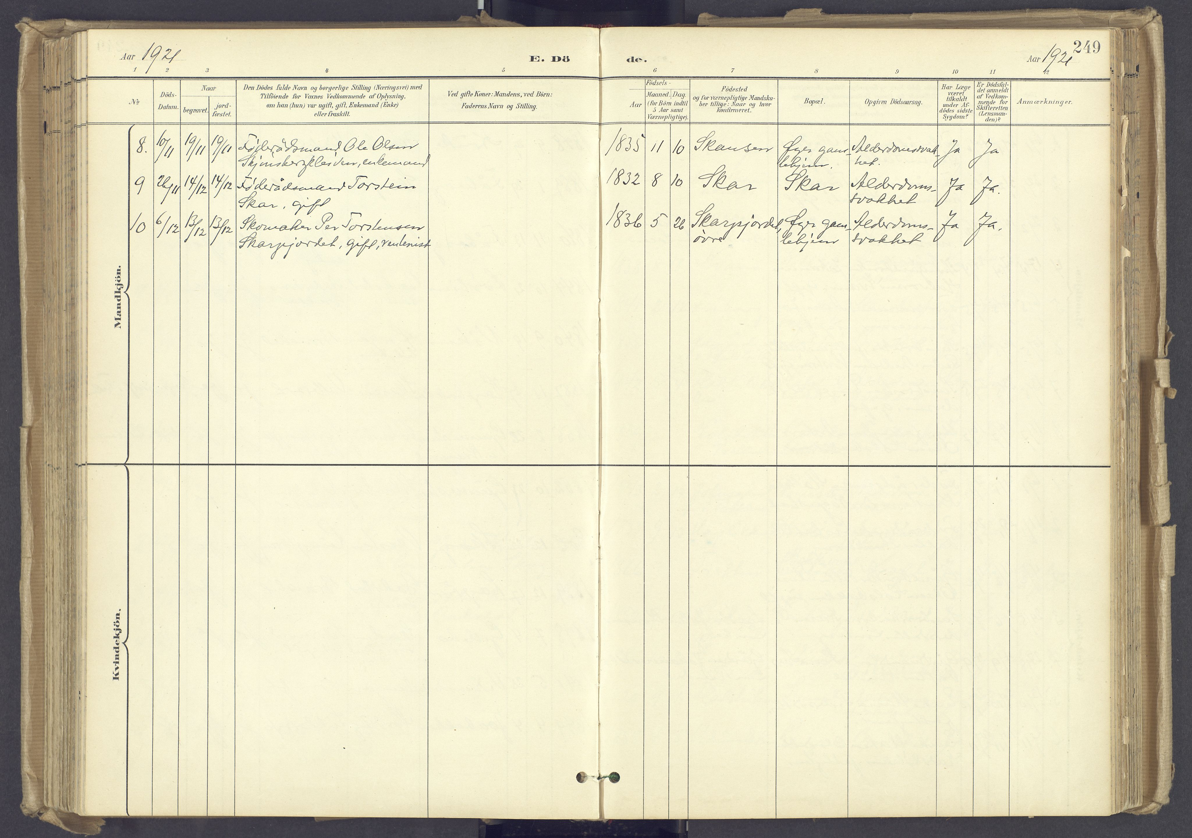 Øyer prestekontor, SAH/PREST-084/H/Ha/Haa/L0012: Parish register (official) no. 12, 1897-1920, p. 249