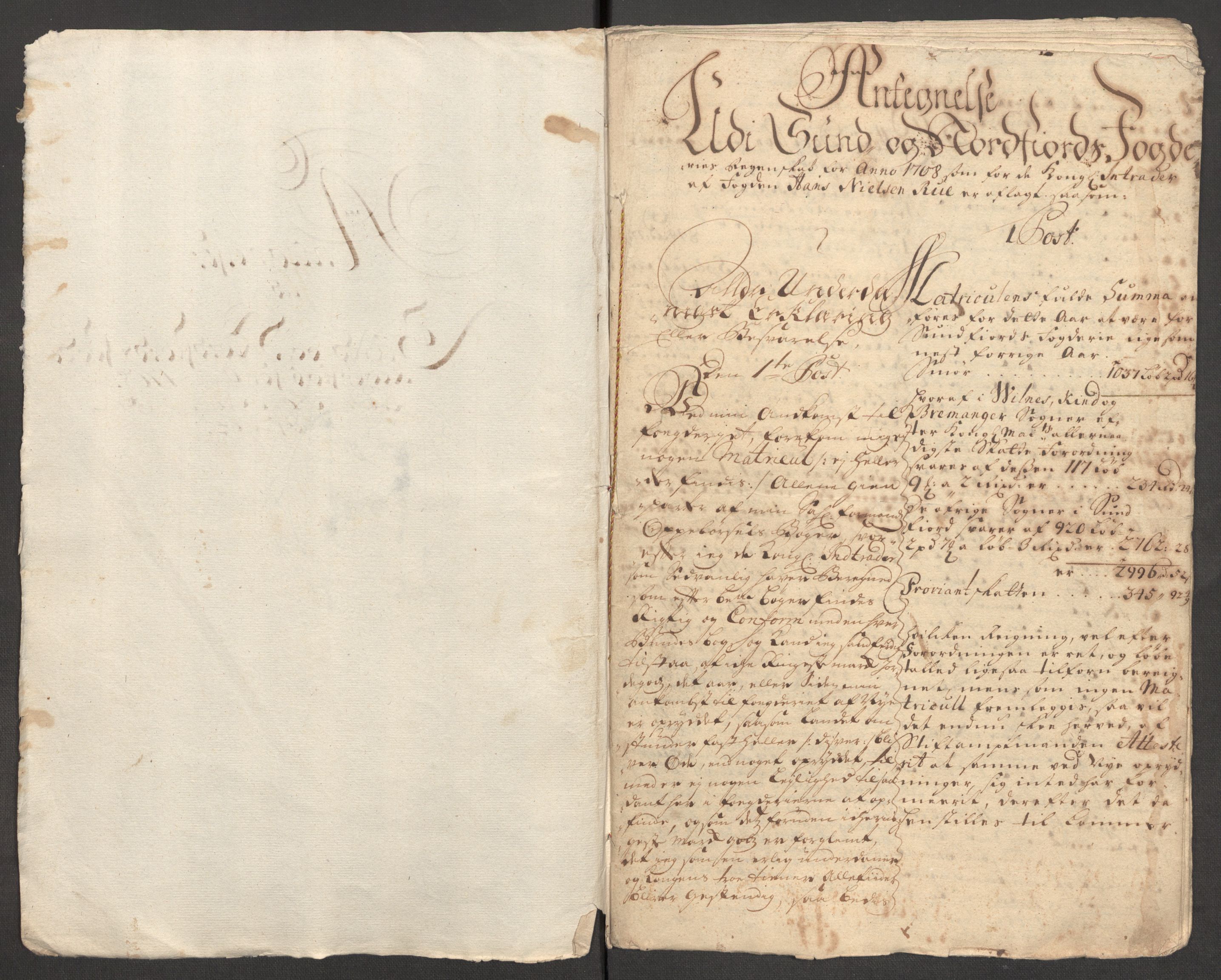 Rentekammeret inntil 1814, Reviderte regnskaper, Fogderegnskap, AV/RA-EA-4092/R53/L3431: Fogderegnskap Sunn- og Nordfjord, 1708, p. 217