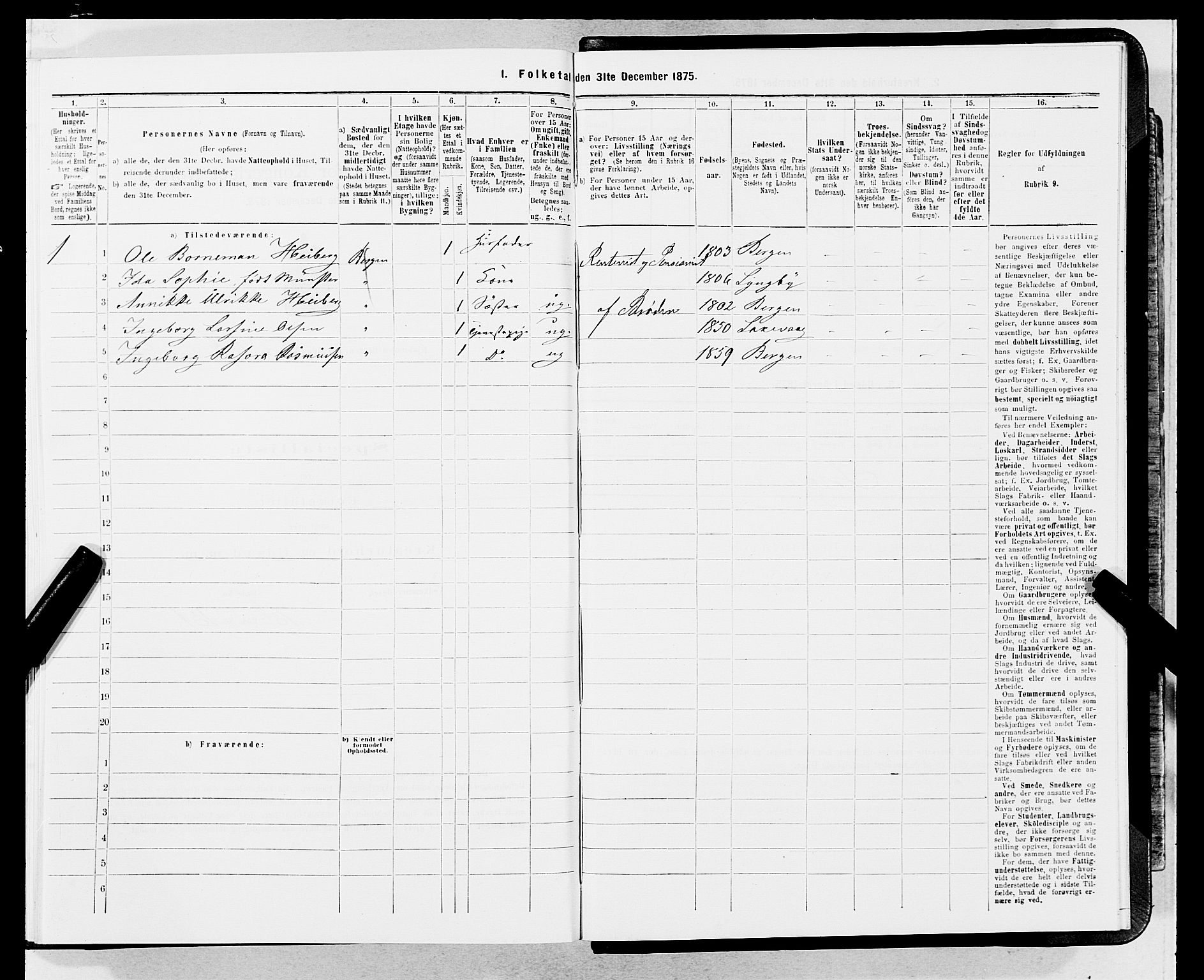 SAB, 1875 census for 1301 Bergen, 1875, p. 3595