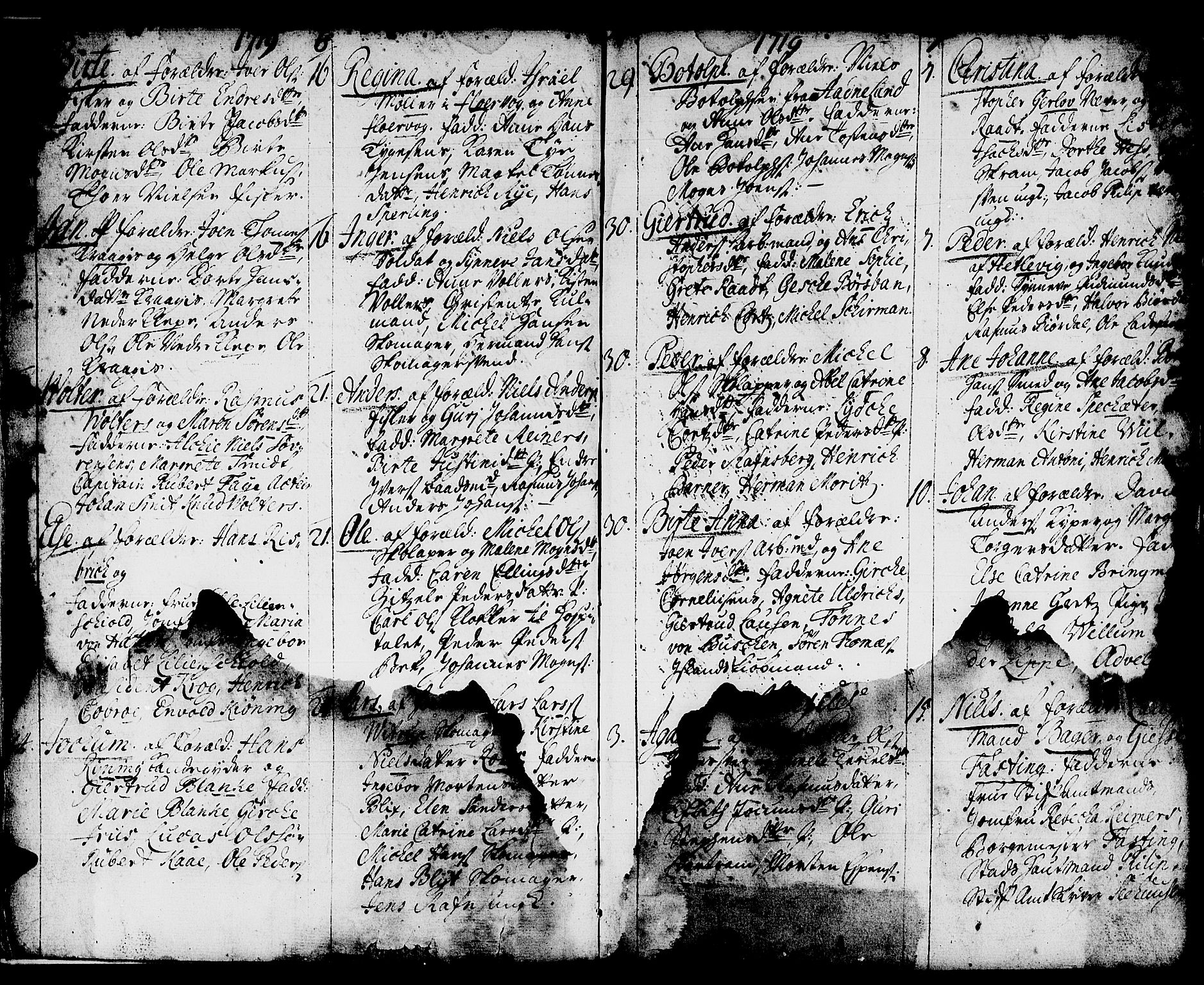 Domkirken sokneprestembete, AV/SAB-A-74801/H/Haa/L0001: Parish register (official) no. A 1, 1719-1732, p. 6-7