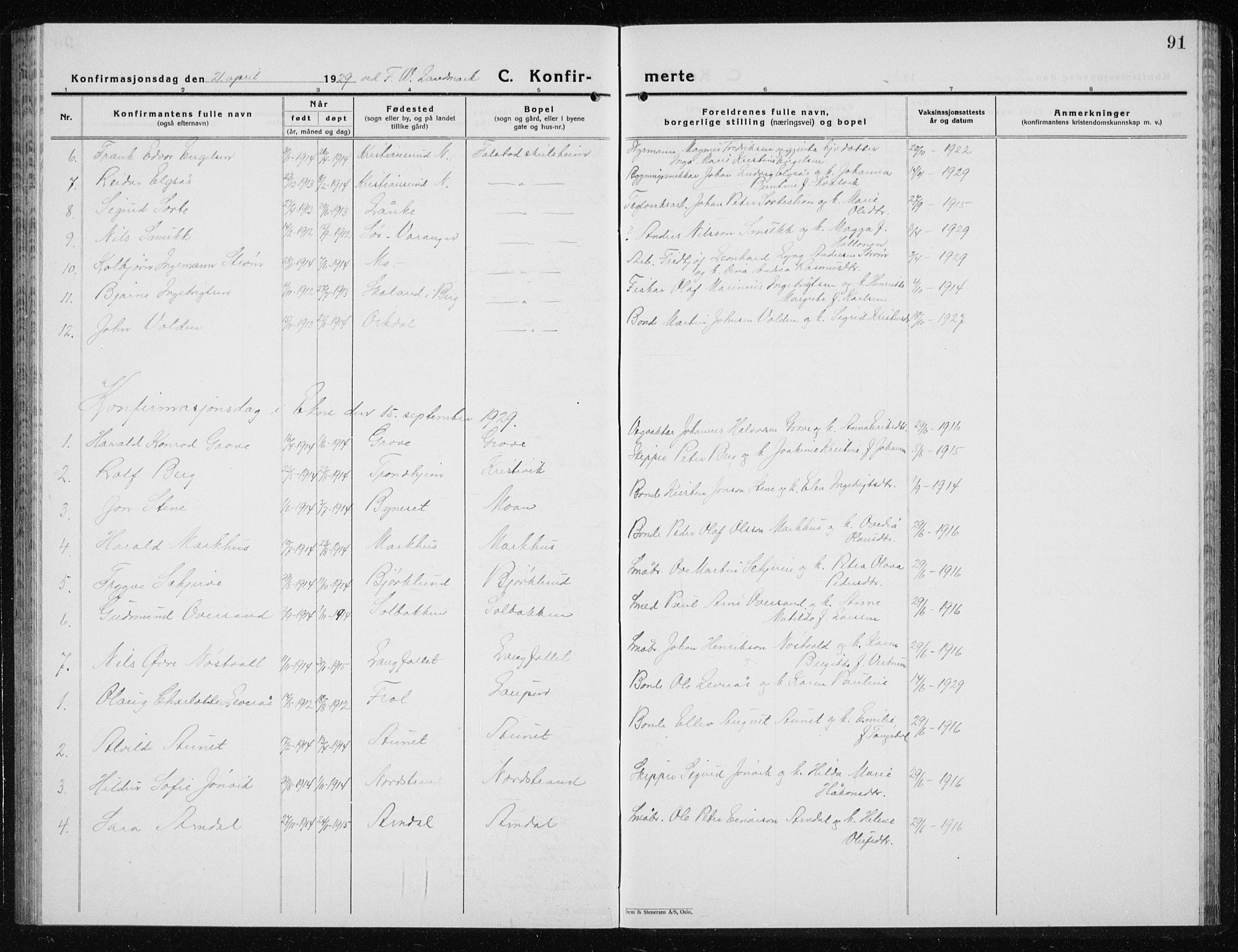 Ministerialprotokoller, klokkerbøker og fødselsregistre - Nord-Trøndelag, SAT/A-1458/719/L0180: Parish register (copy) no. 719C01, 1878-1940, p. 91